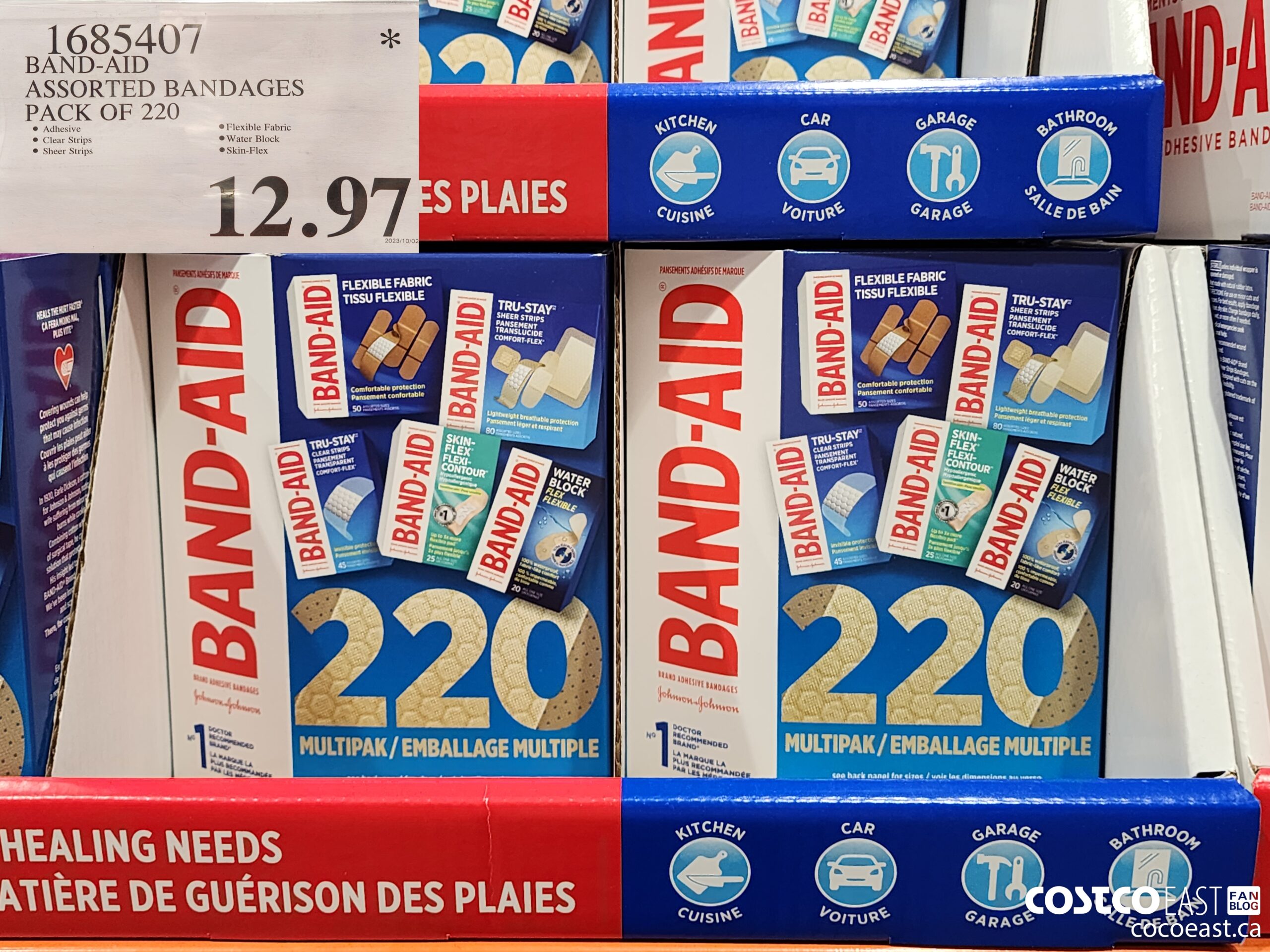 1685407 BAND-AID ASSORTED BANDAGES PACK OF 220 $12.97
