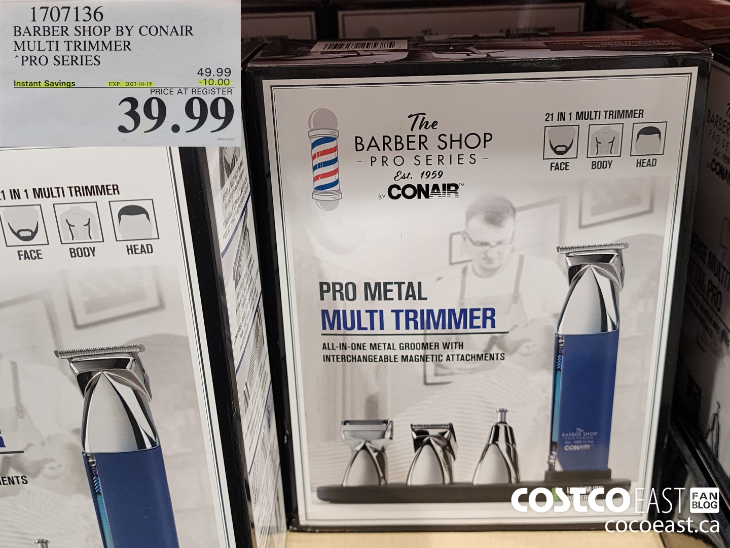 1707136 BARBER SHOP BY CONAIR MULTI TRIMMER “PRO SERIES ($10.00 INSTANT SAVINGS EXPIRES ON 2023-10-15) $39.99