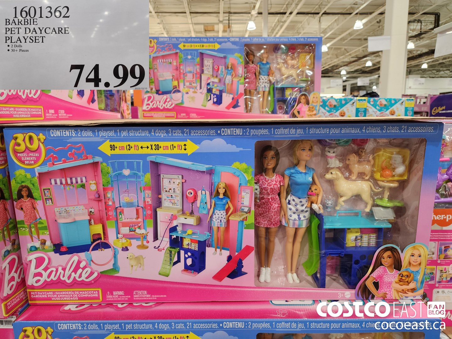 1601362 BARBIE PET DAYCARE PLAYSET $74.99