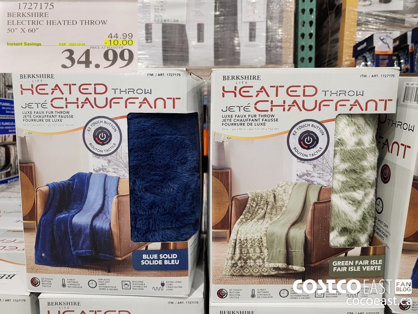 1727175 BERKSHIRE ELECTRIC HEATED THROW 50