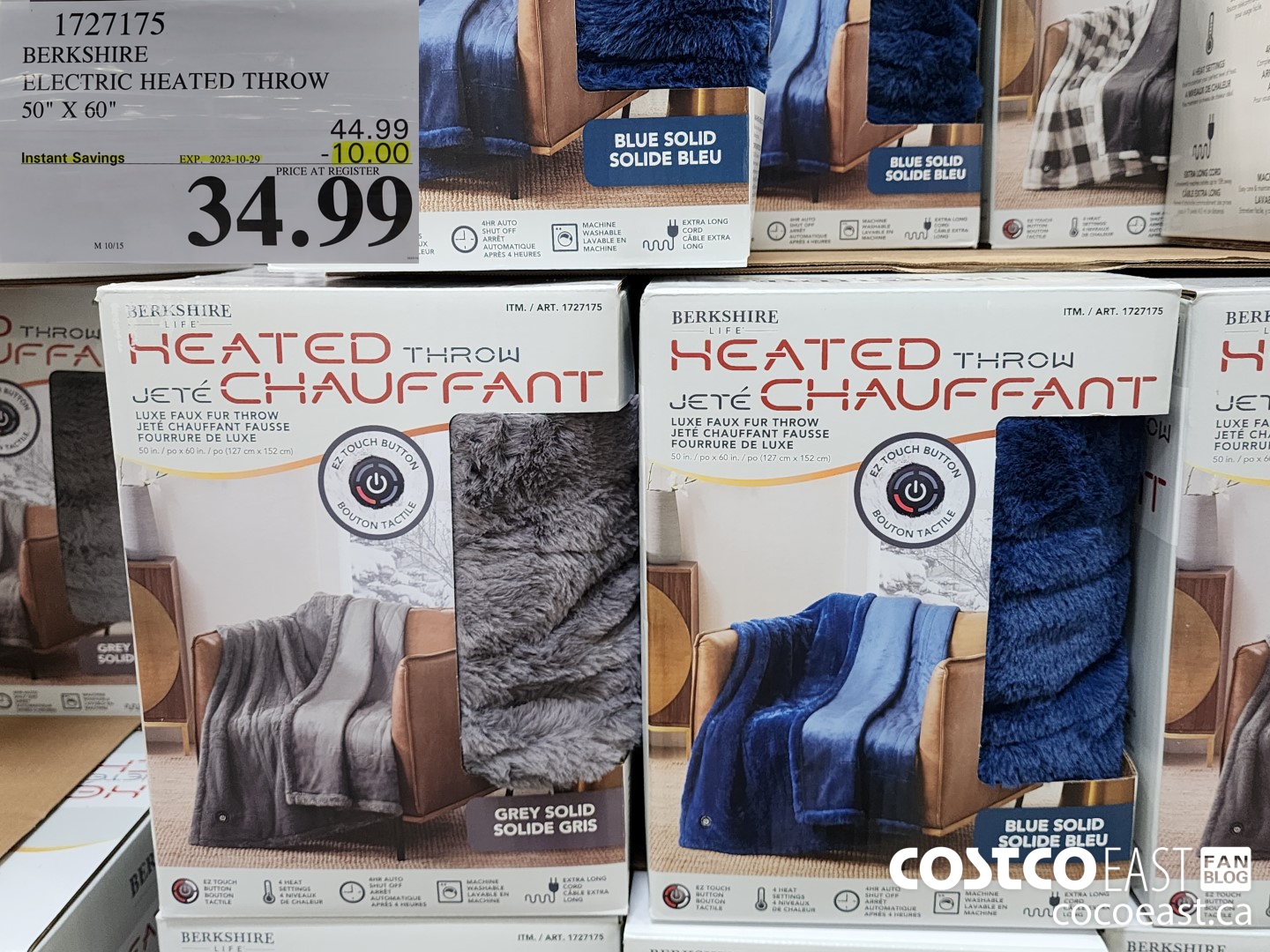 1727175 BERKSHIRE ELECTRIC HEATED THROW 50