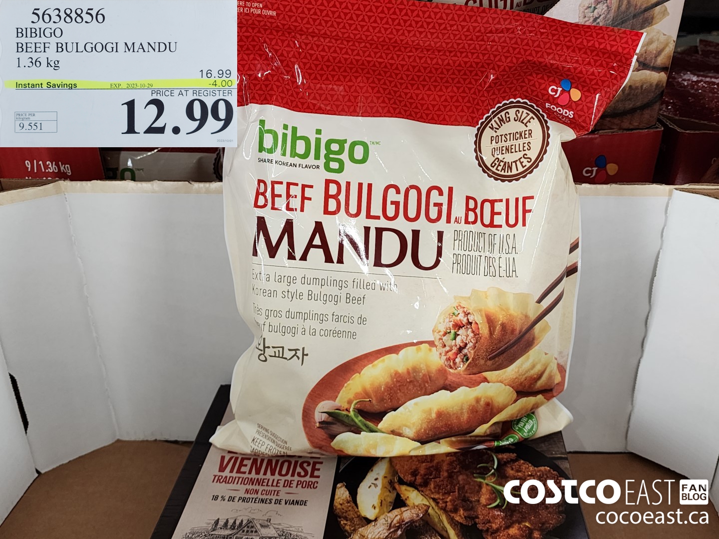 5638856 BIBIGO BEEF BULGOGI MANDU 1.36 kg ($4.00 INSTANT SAVINGS EXPIRES ON 2023-10-29) $12.99