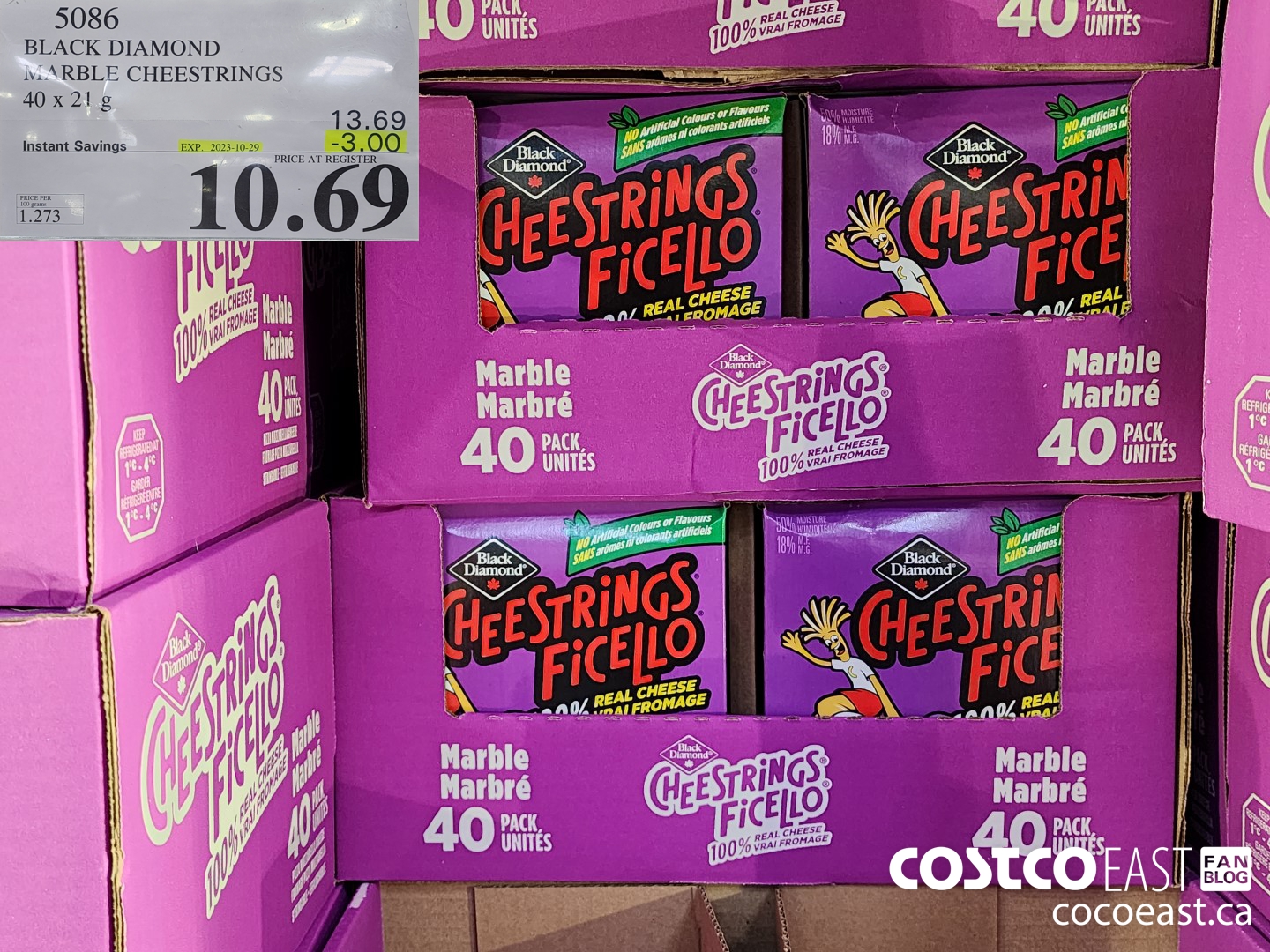 5086 BLACK DIAMOND MARBLE CHEESTRINGS 40 X 21 G ($3.00 INSTANT SAVINGS EXPIRES ON 2023-10-29) $10.69