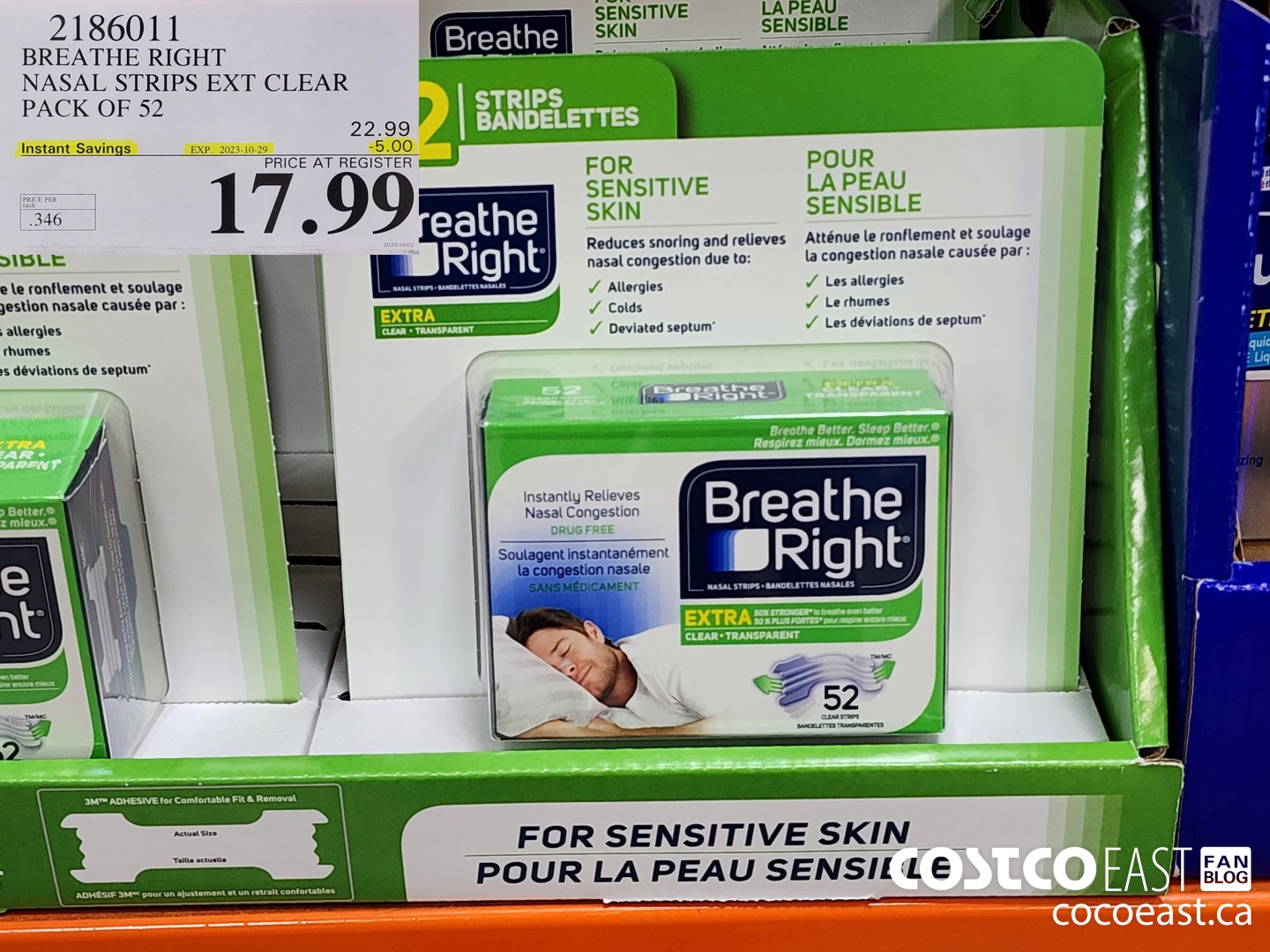 2186011 BREATHE RIGHT NASAL STRIPS EXT CLEAR PACK OF 52 ($5.00 INSTANT SAVINGS EXPIRES ON 2023-10-29) $17.99