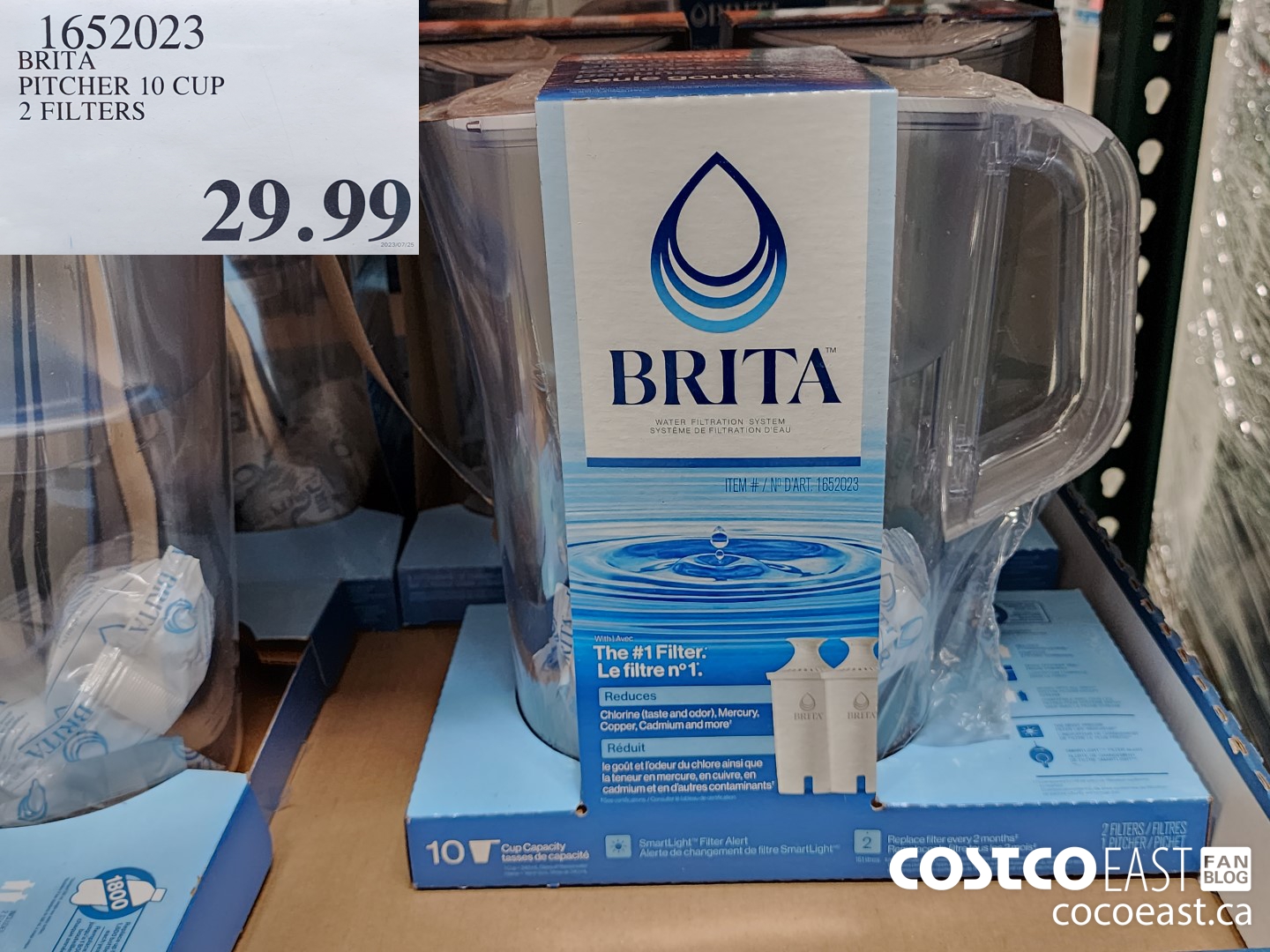 1652023 BRITA PITCHER 10 CUP 2 FILTERS $29.99