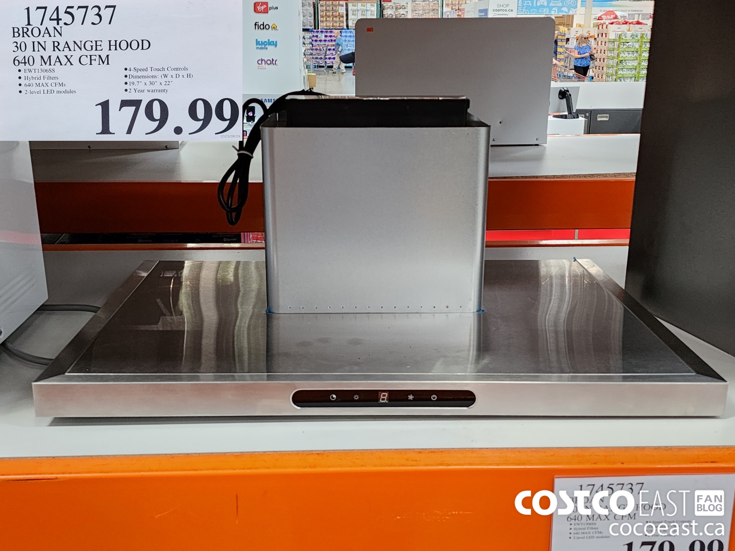 1745737 BROAN 30 IN RANGE HOOD 640 MX CFM $179.99