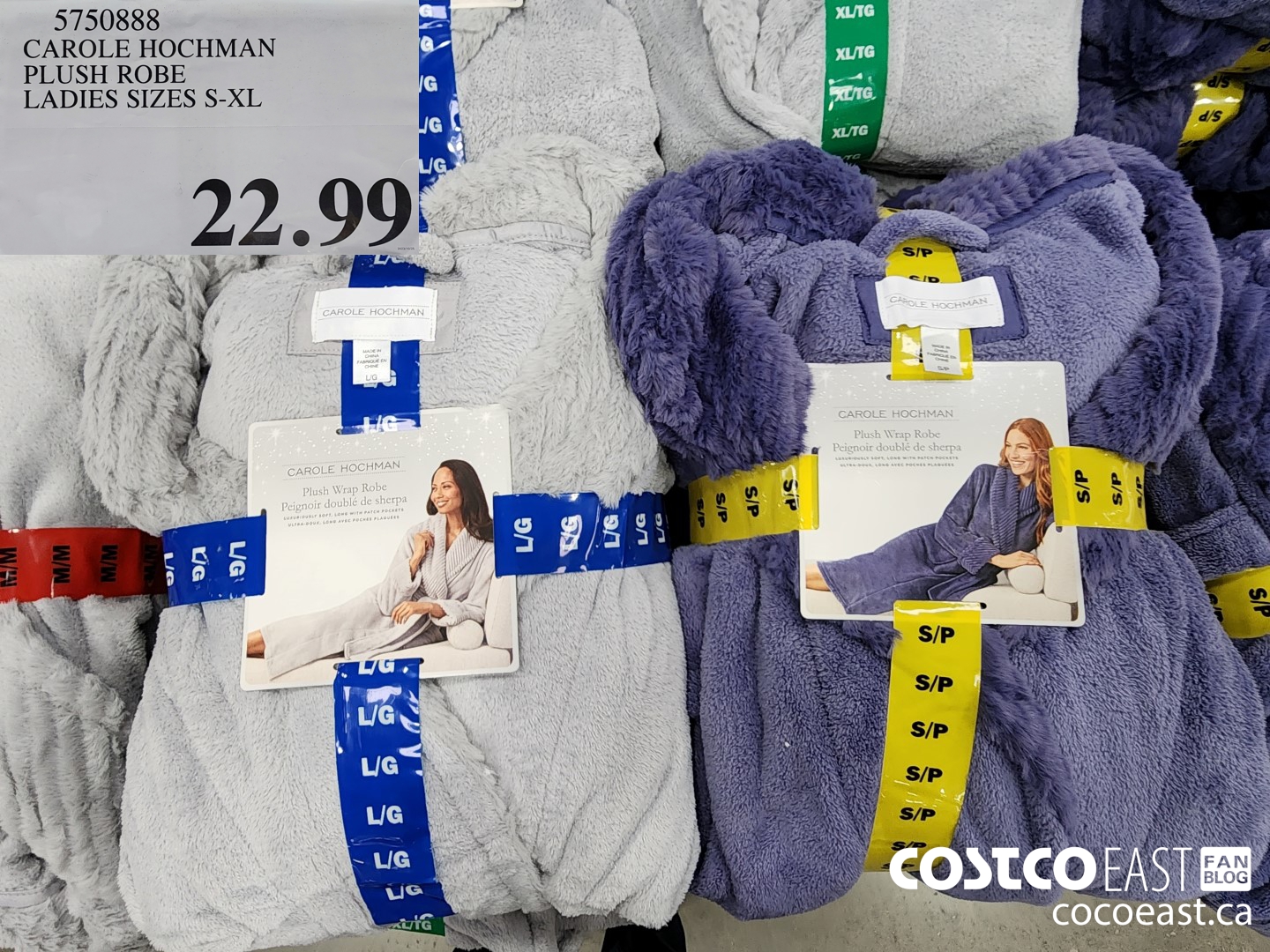 CAROLE HOCHMAN ROBE LADIES SIZES S-XL at Costco Brant St Burlington