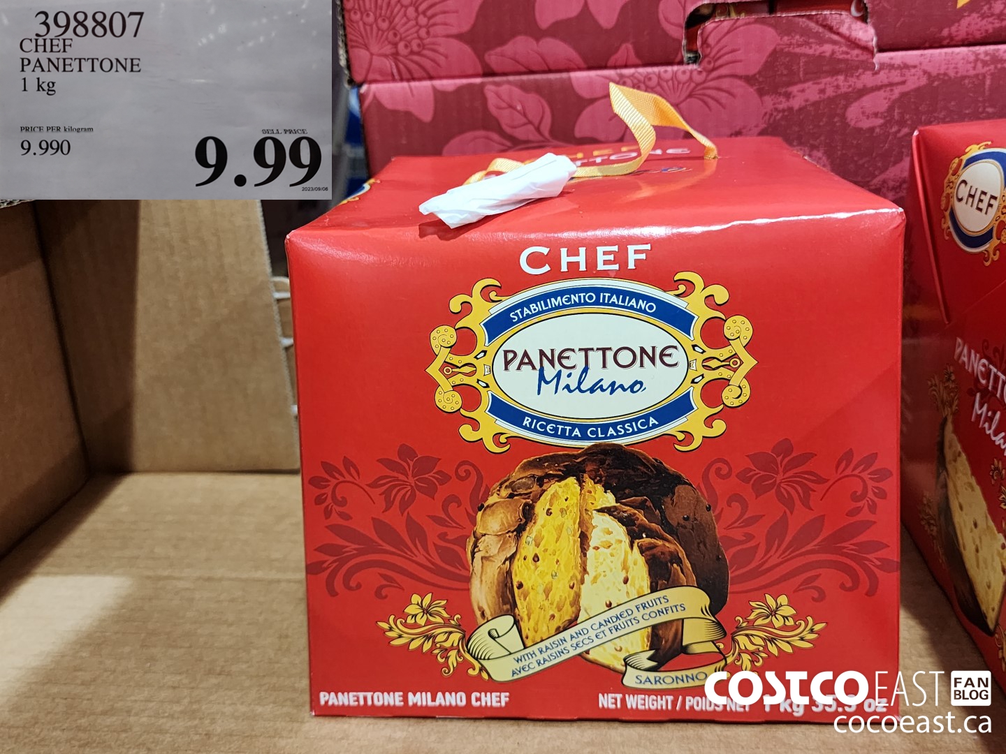 398807 CHEF PANETTONE 1 KG $9.99