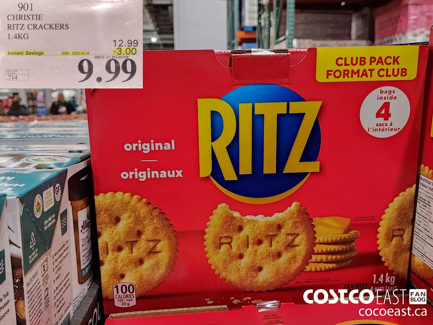 901 CHRISTIE RITZ CRACKERS 1.4 KG ($3.00 INSTANT SAVINGS EXPIRES ON 2023-10-15) $9.99