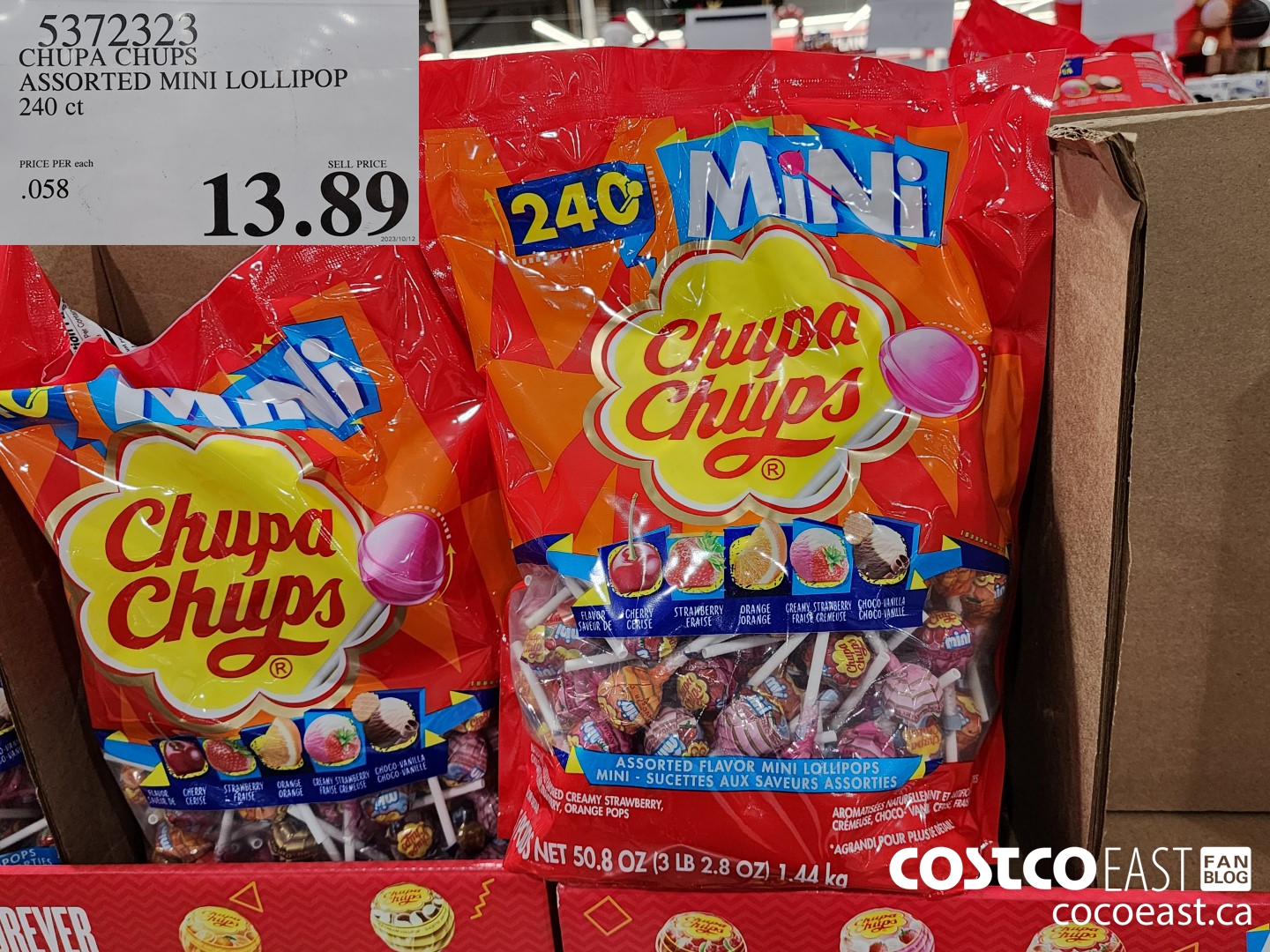 5372323 CHUPA CHUPS ASSORTED MINI LOLLIPOPS 240 CT $13.89