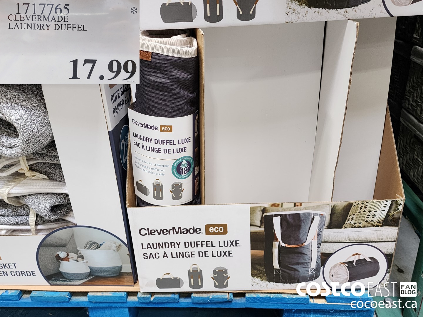 1717765 CLEVERMADE LAUNDRY DUFFEL $17.99