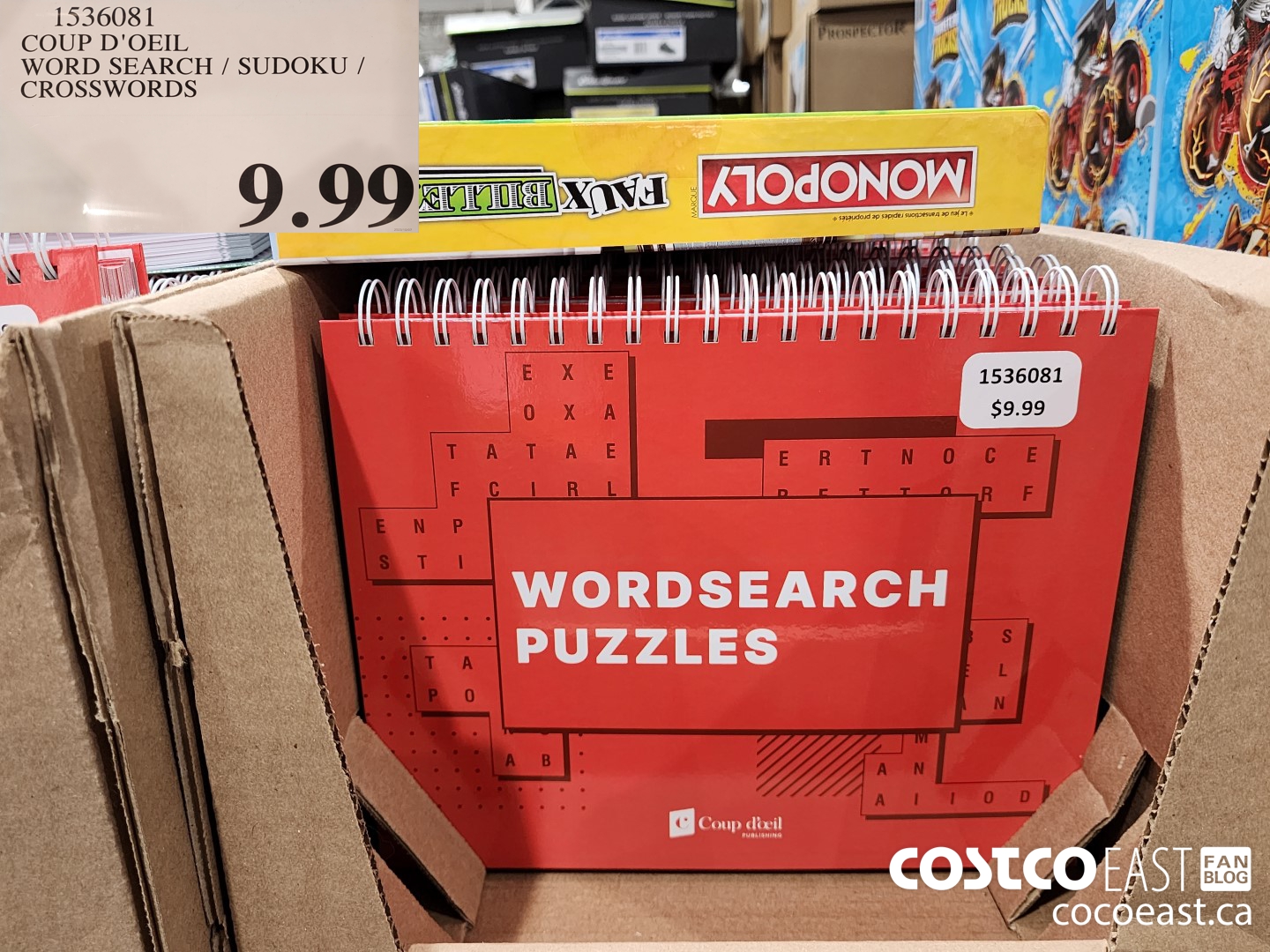 1536081 COUP D'OEIL WORD SEARCH / SUDOKU / CROSSWORDS $9.99