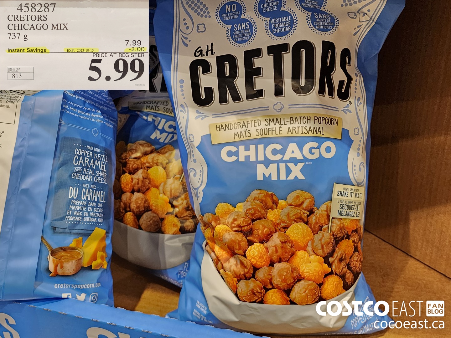 458287 CRETOR'S CHICAGO MIX 737 g ($2.00 INSTANT SAVINGS EXPIRES ON 2023-10-15) $5.99
