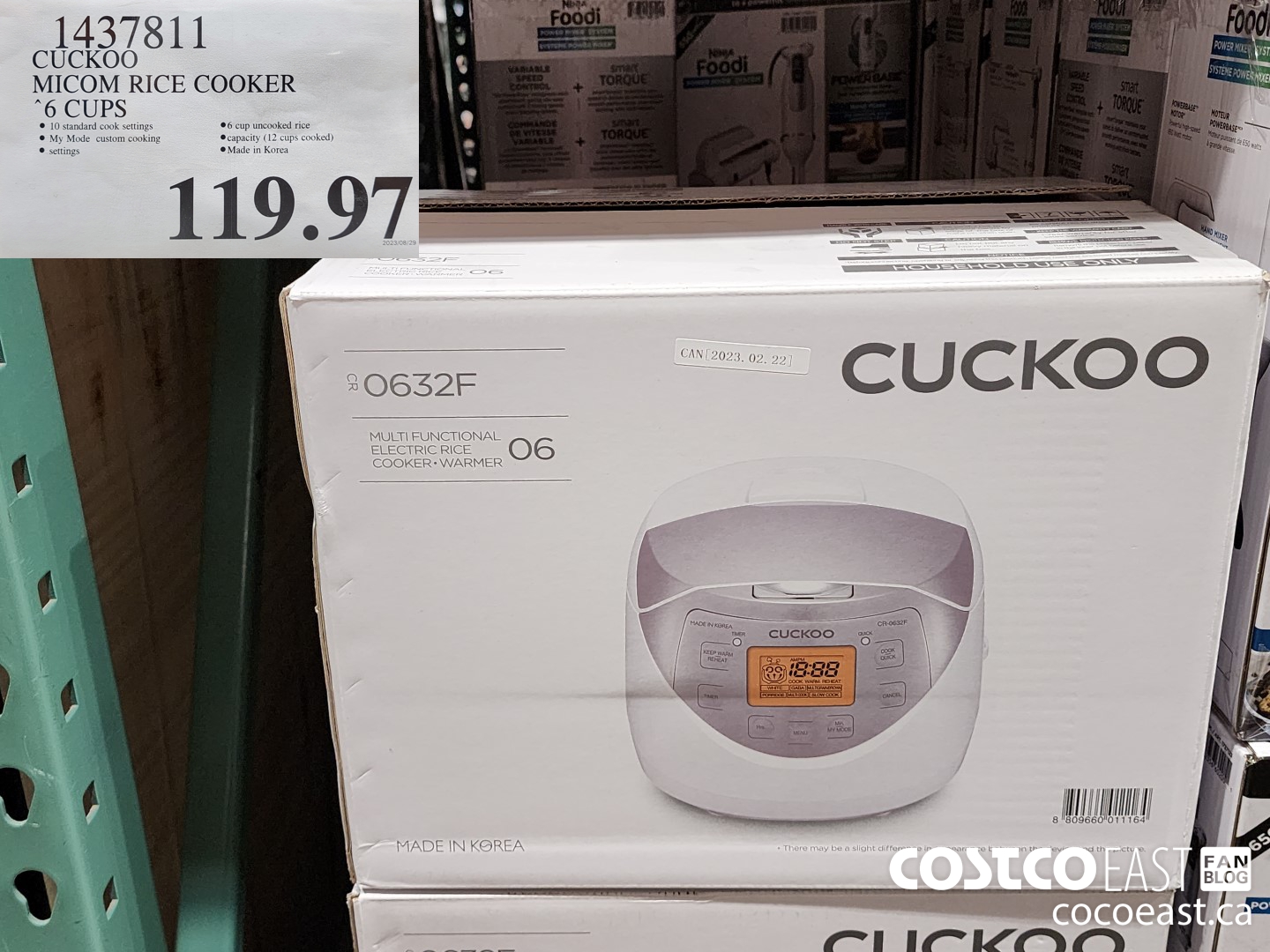 1437811 CUCKOO MICOM RICE COOKER 6 CUPS $119.97
