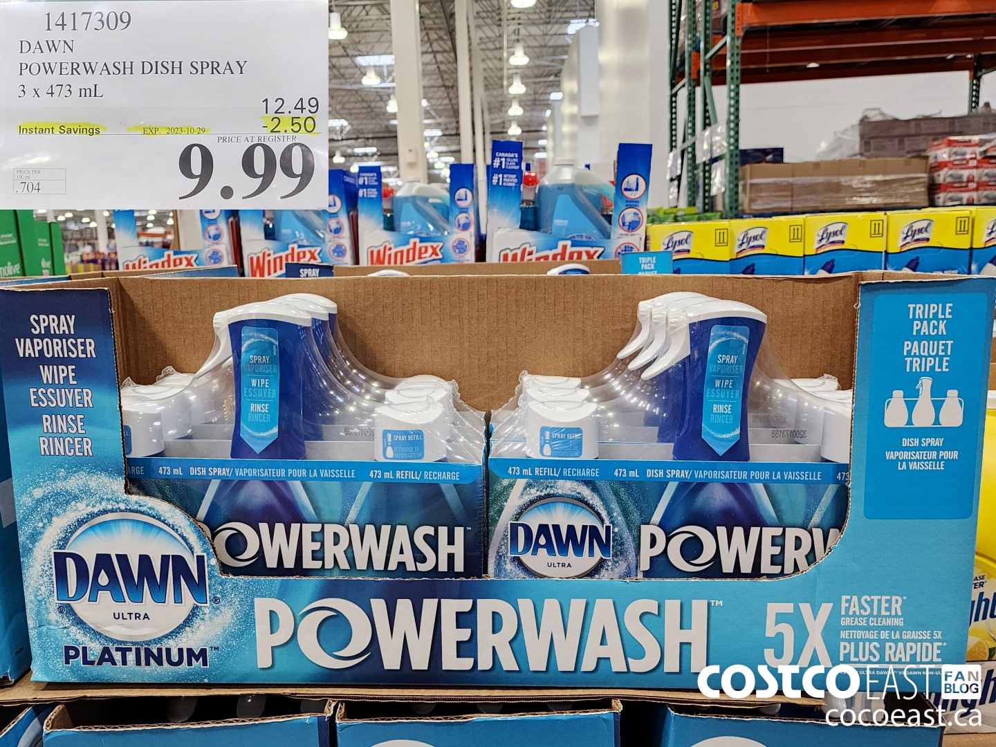 1417309 DAWN POWERWASH DISH SPRAY 3 X 473 mL ($2.50 INSTANT SAVINGS EXPIRES ON 2023-10-29) $9.99