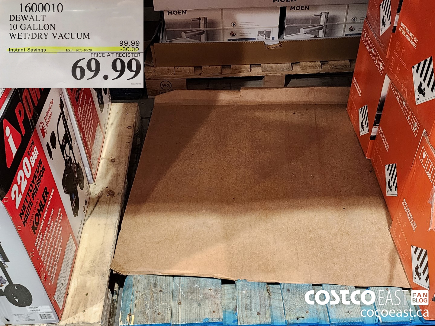1600010 DEWALT 10 GALLON WET/DRY VACUUM ($30.00 INSTANT SAVINGS EXPIRES ON 2023-10-29) $69.99