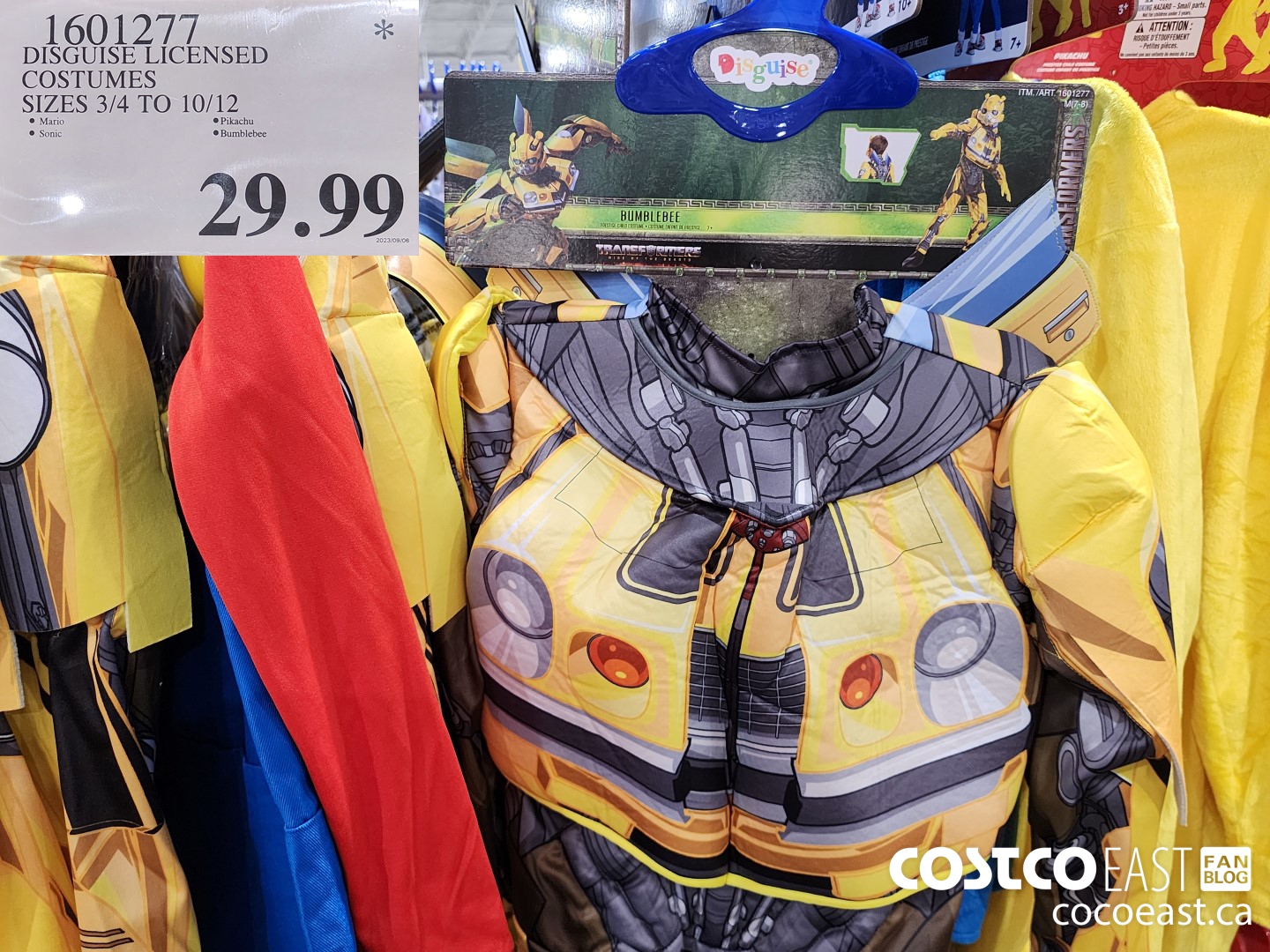 1601277 DISGUISE LICENSED COSTUMES SIZES 3/4 TO 10/12 $29.99