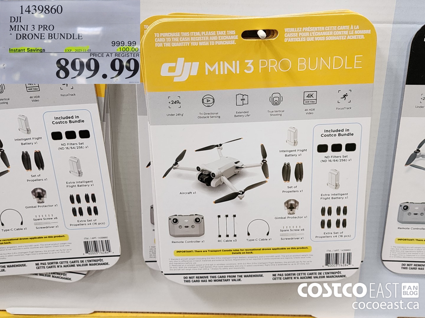 1439860 DJI MINI 3 PRO ~ DRONE BUNDLE ($100.00 INSTANT SAVINGS EXPIRES ON 2023-11-03) $899.99