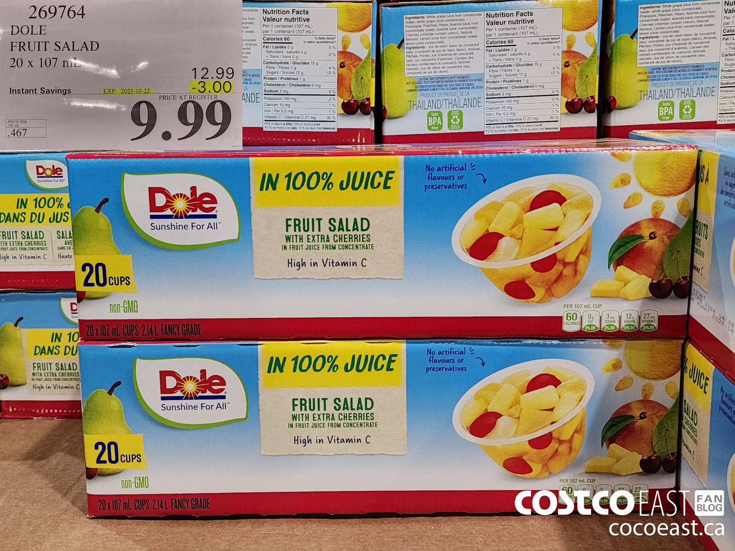 269764 DOLE FRUIT SALAD 20 X 107 ML ($3.00 INSTANT SAVINGS EXPIRES ON 2023-10-22) $9.99