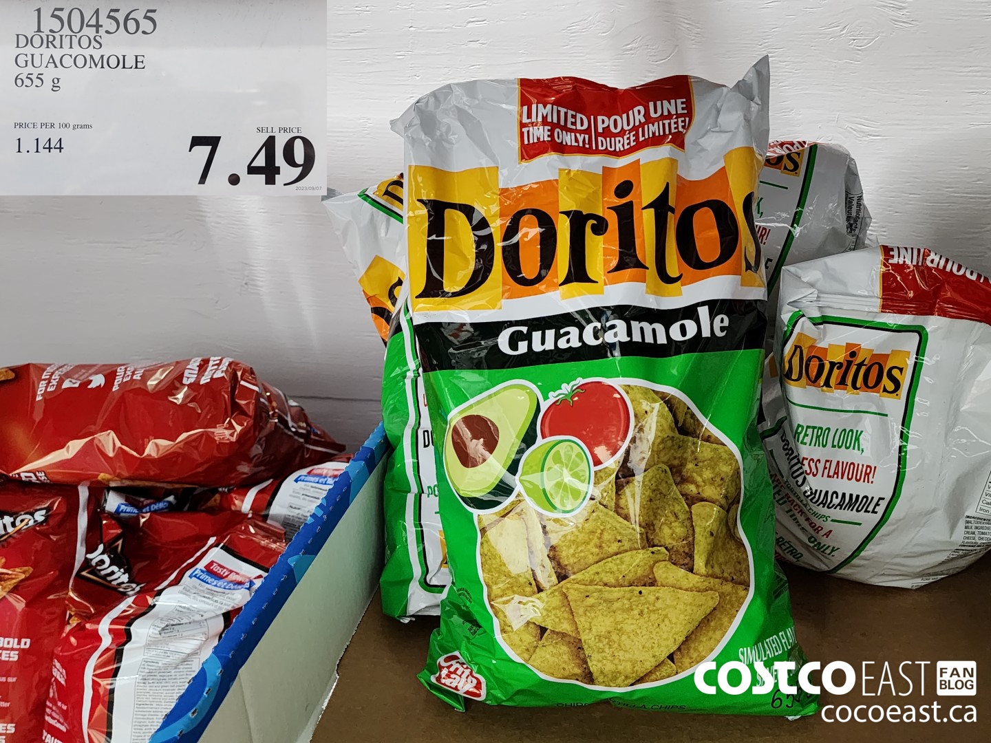 1504565 DORITOS GUACOMOLE 655 G $7.49