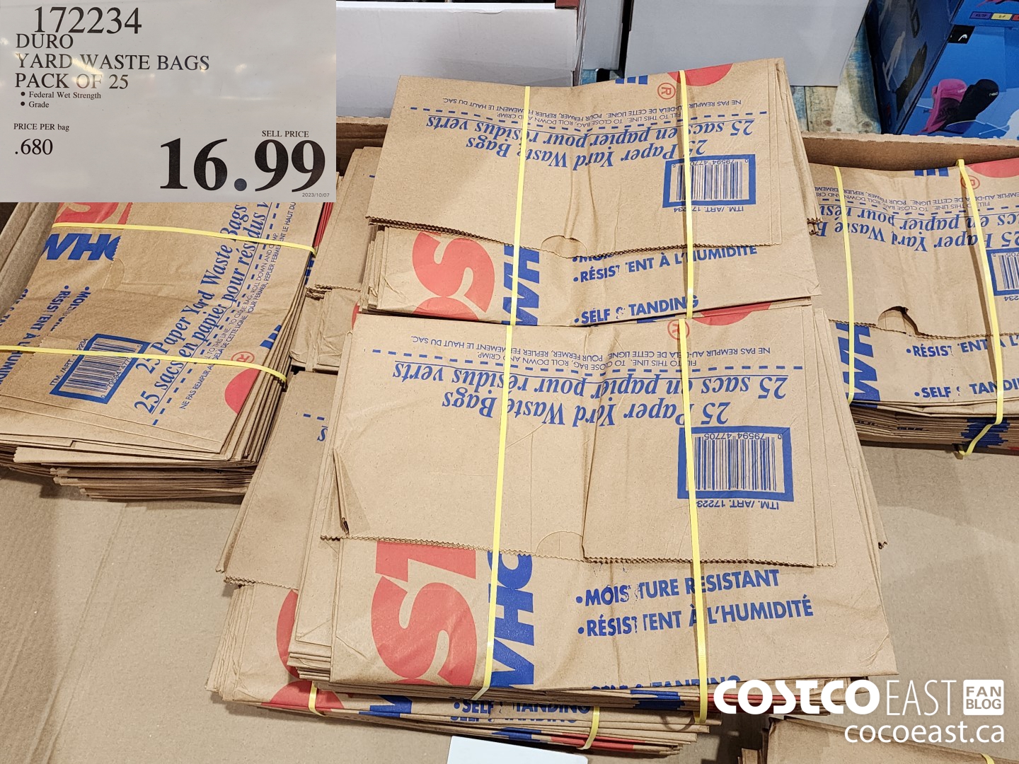 172234 DURO YARD WASTE BAGS PACK OF 25 $16.99