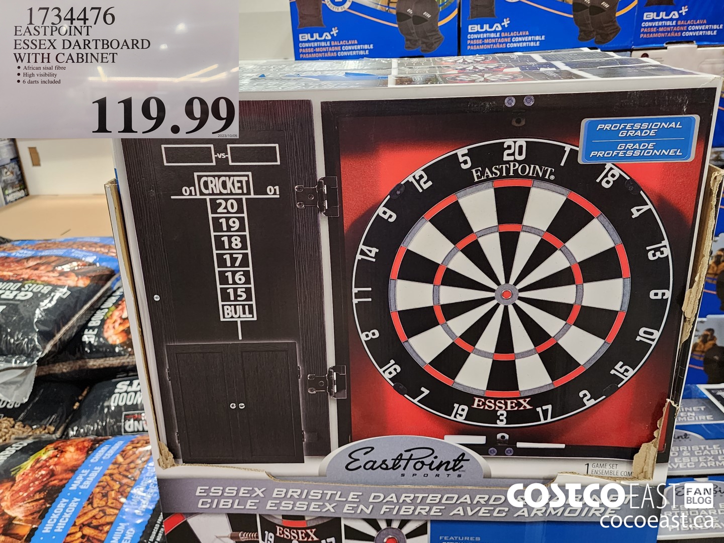1734476 EASTPOINT ESSEX DARTBOARD WITH CABINET $119.99