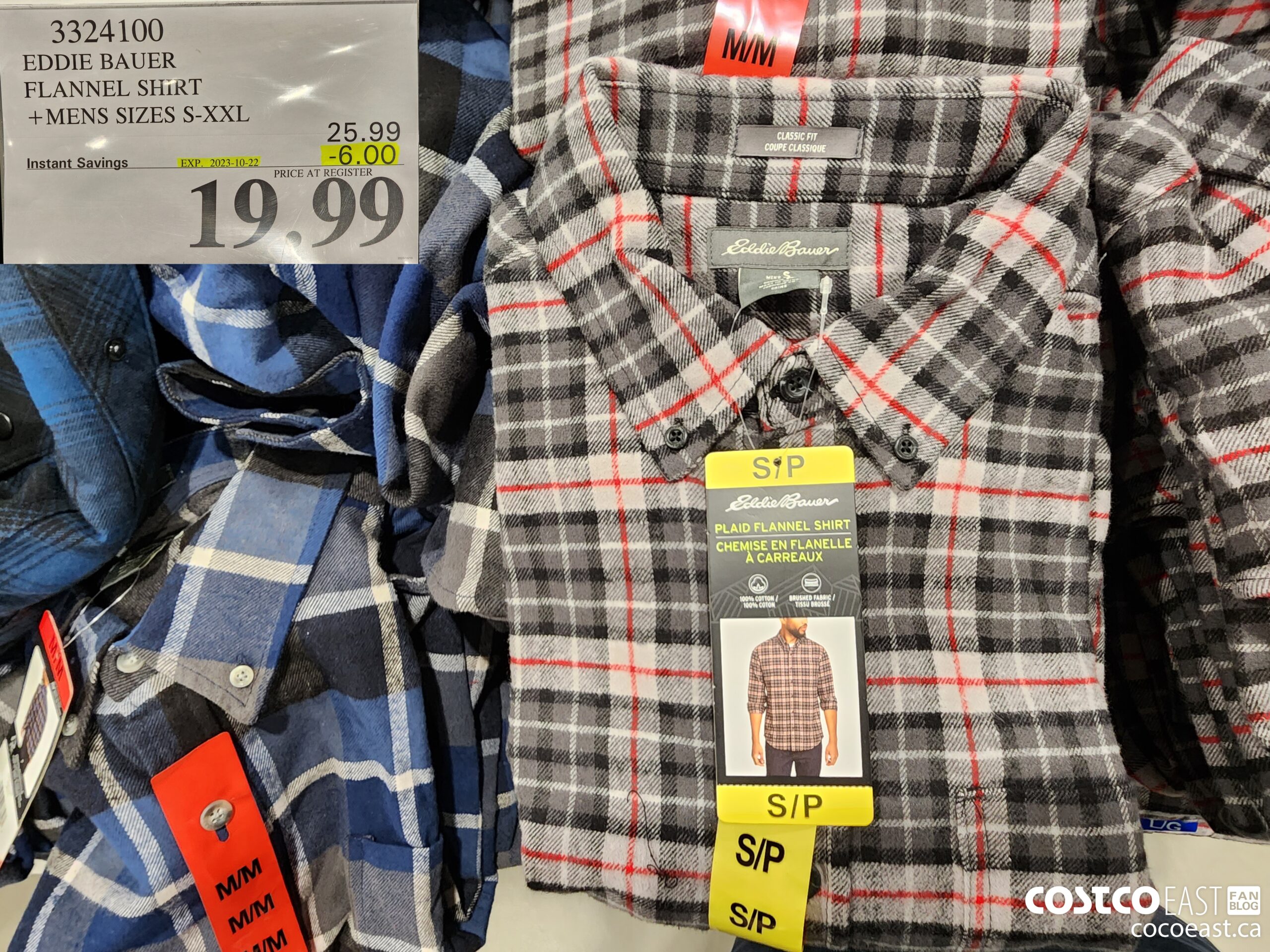 3324100 EDDIE BAUER FLANNEL SHIRT +MENS SIZES S-XXL ($6.00 INSTANT SAVINGS EXPIRES ON 2023-10-22) $19.99