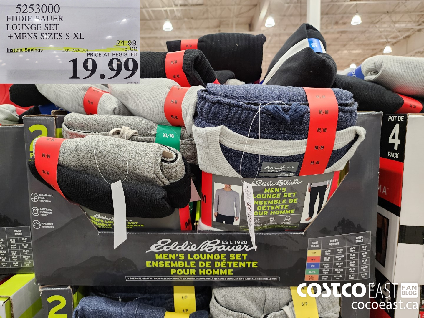 5253000 EDDIE BAUER LOUNGE SET + MENS SIZES S-XL ($5.00 INSTANT SAVINGS EXPIRES ON 2023-10-08) $19.99