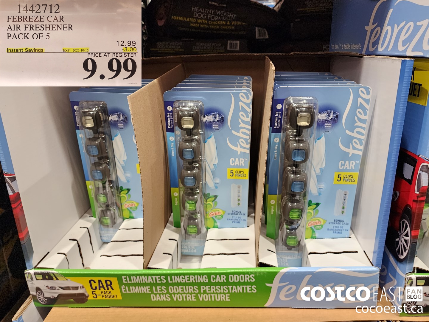 1442712 FEBREZE CAR AIR FRESHENER PACK OF 5 ($3.00 INSTANT SAVINGS EXPIRES ON 2023-10-15) $9.99