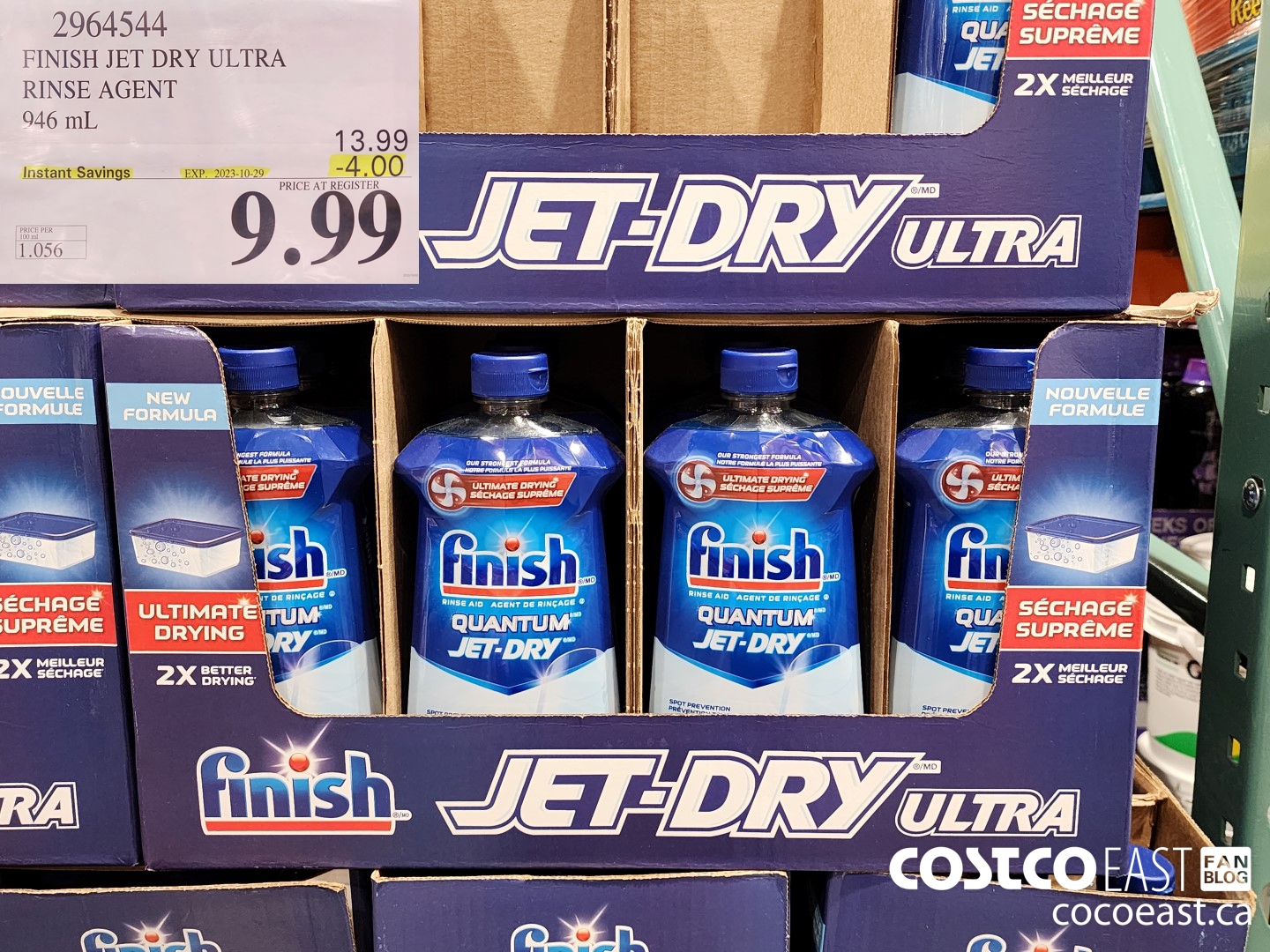 2964544 FINISH JET DRY ULTRA RINSE AGENT 946 ml ($4.00 INSTANT SAVINGS EXPIRES ON 2023-10-29) $9.99