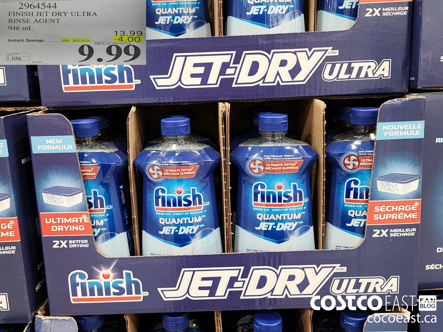 2964544 FINISH JET DRY ULTRA RINSE AGENT 946 ml ($4.00 INSTANT SAVINGS EXPIRES ON 2023-10-29) $9.99