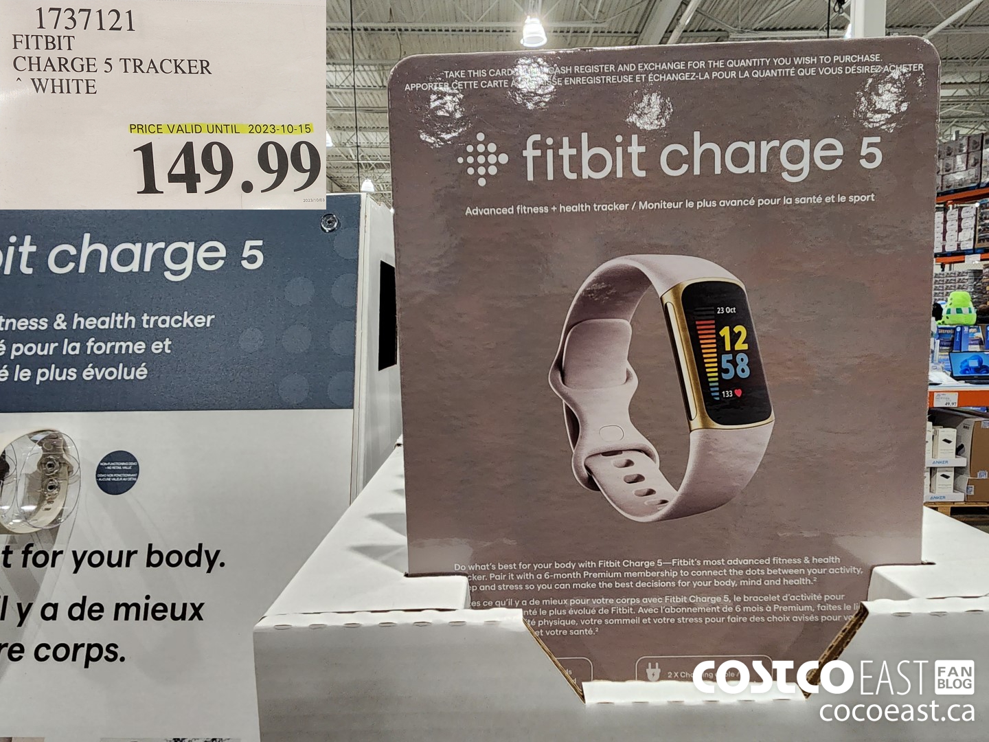 1737121 FITBIT CHARGE 5 TRACKER WHITE $149.99