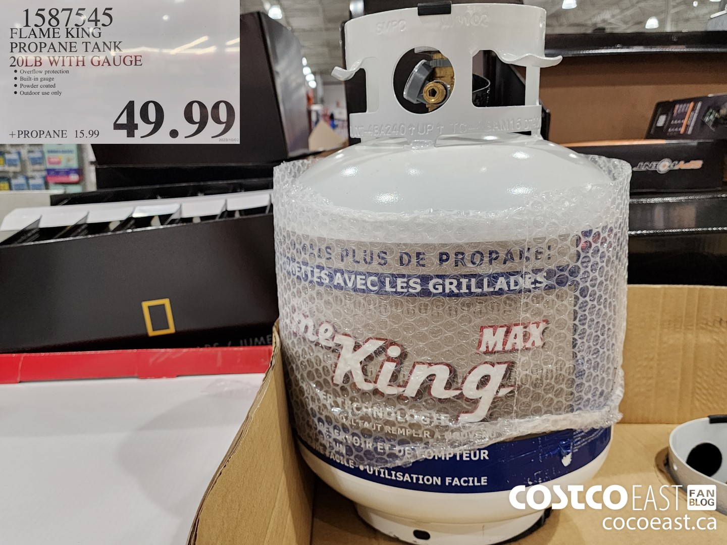 1587545 FLAME KING PROPANE TANK 20LB WITH GAUGE $49.99