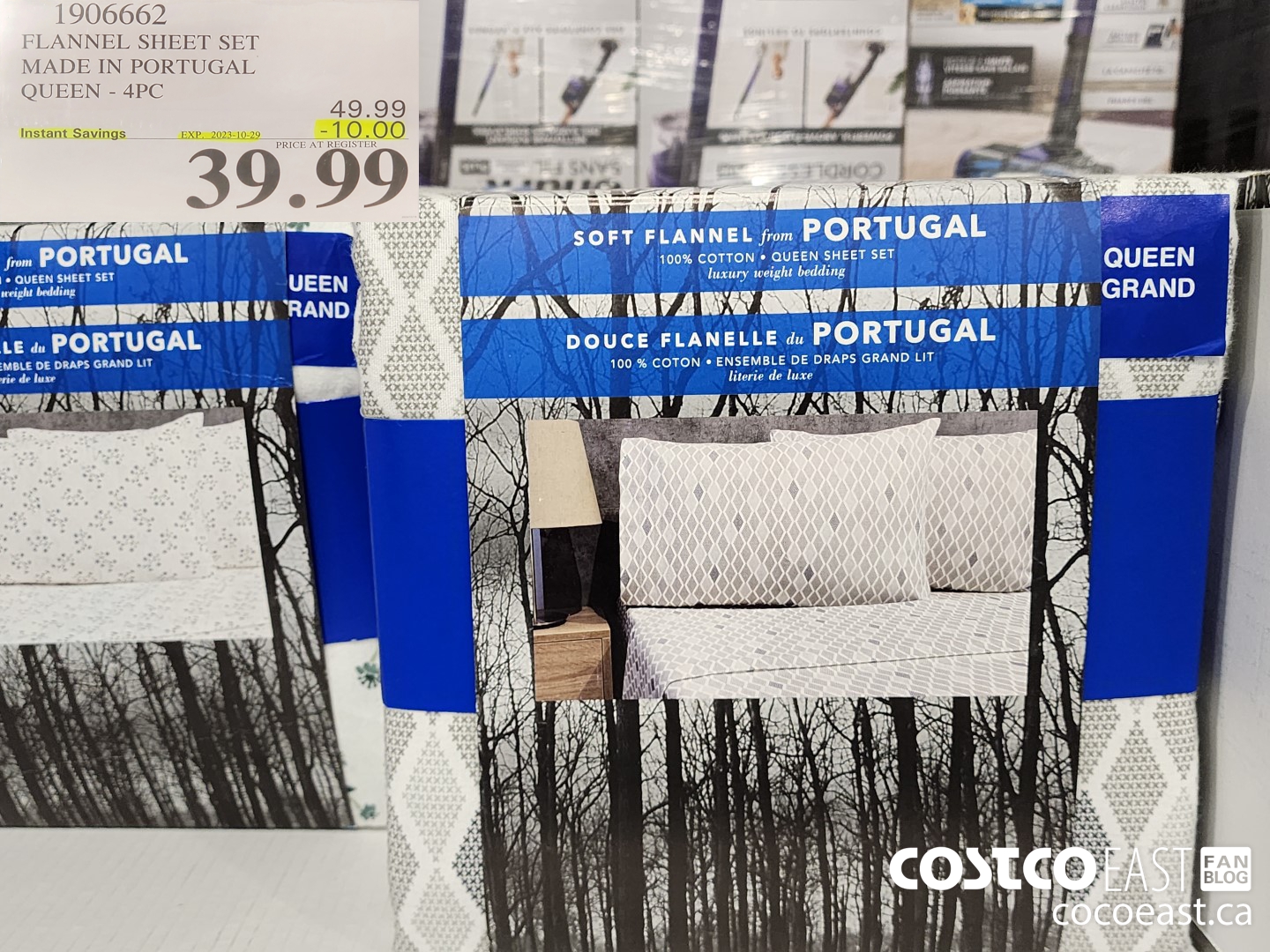 1906662 FLANNEL SHEET SET MADE IN PORTUGAL QUEEN - 4PC ($10.00 INSTANT SAVINGS EXPIRES ON 2023-10-29) $39.99