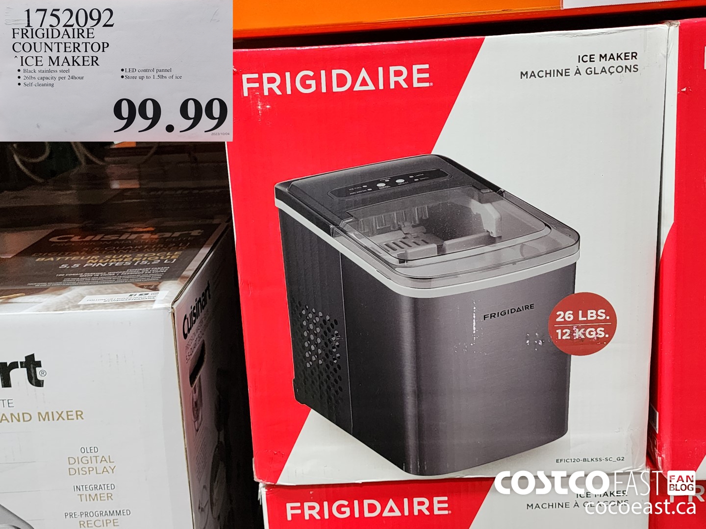 1752092 FRIGIDAIRE COUNTERTOP ICE MAKER $99.99
