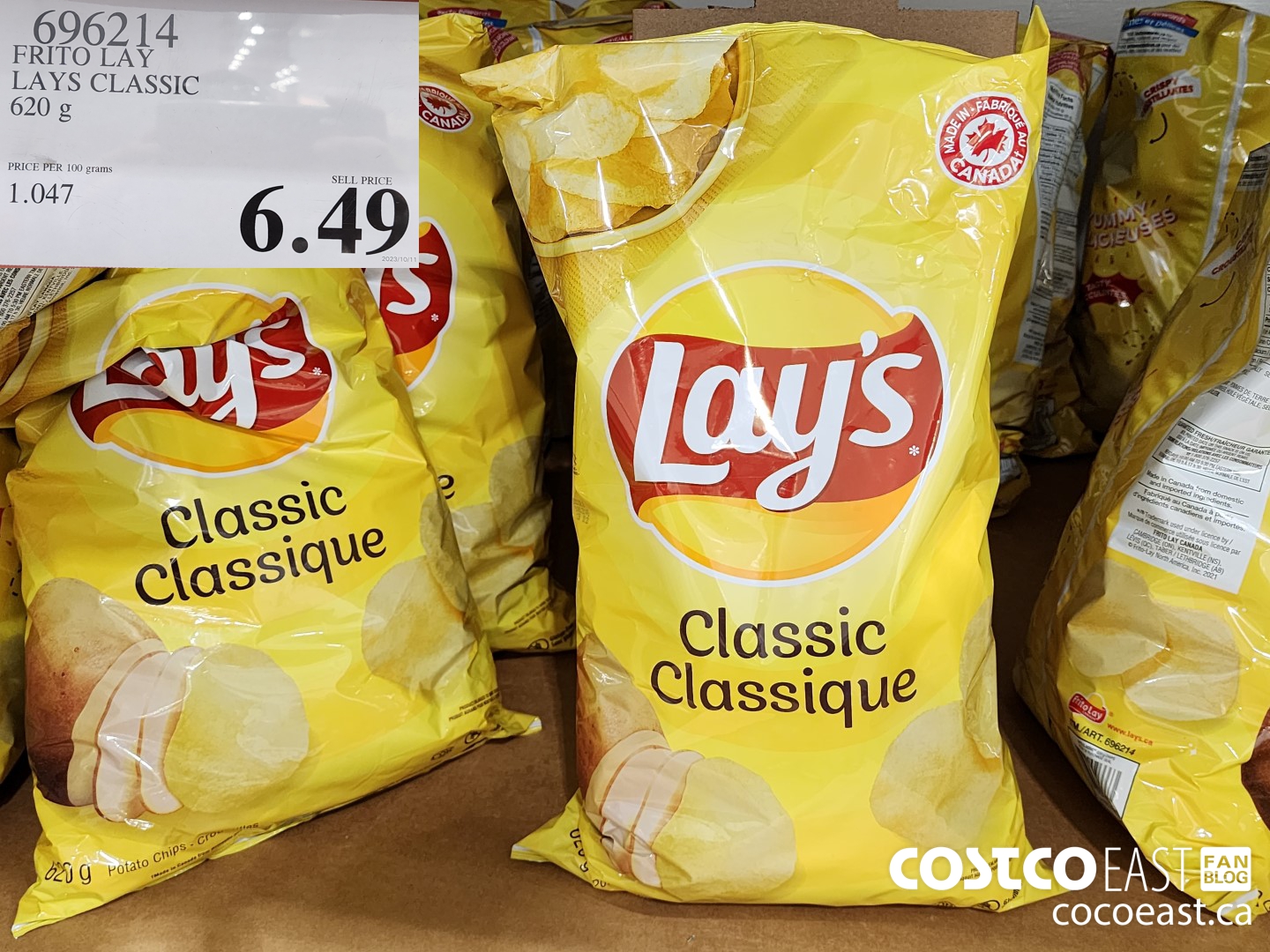 696214 FRITO LAY LAYS CLASSIC 620 G $6.49
