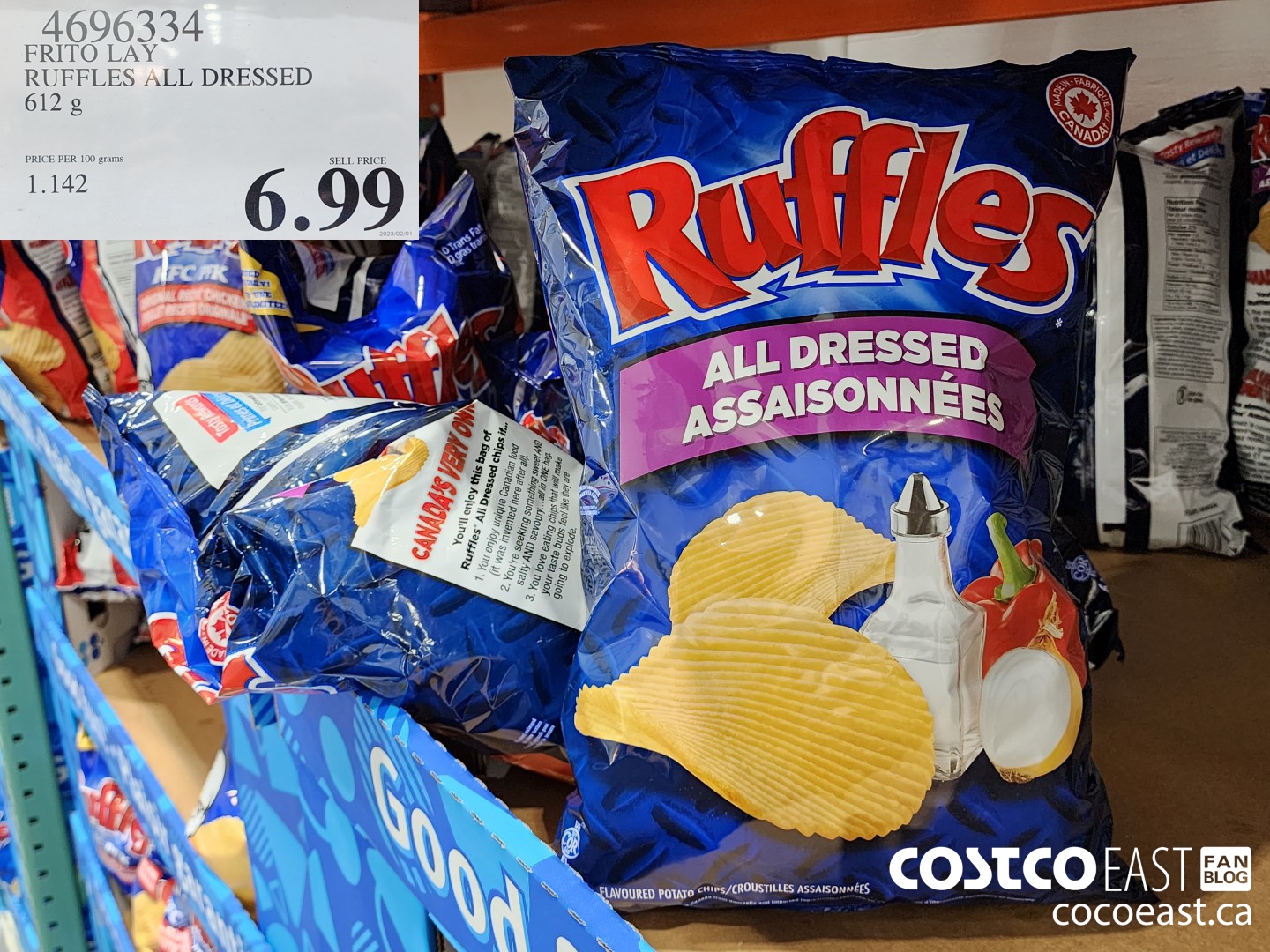 4696334 FRITO LAY RUFFLES ALL DRESSED 612 g $6.99