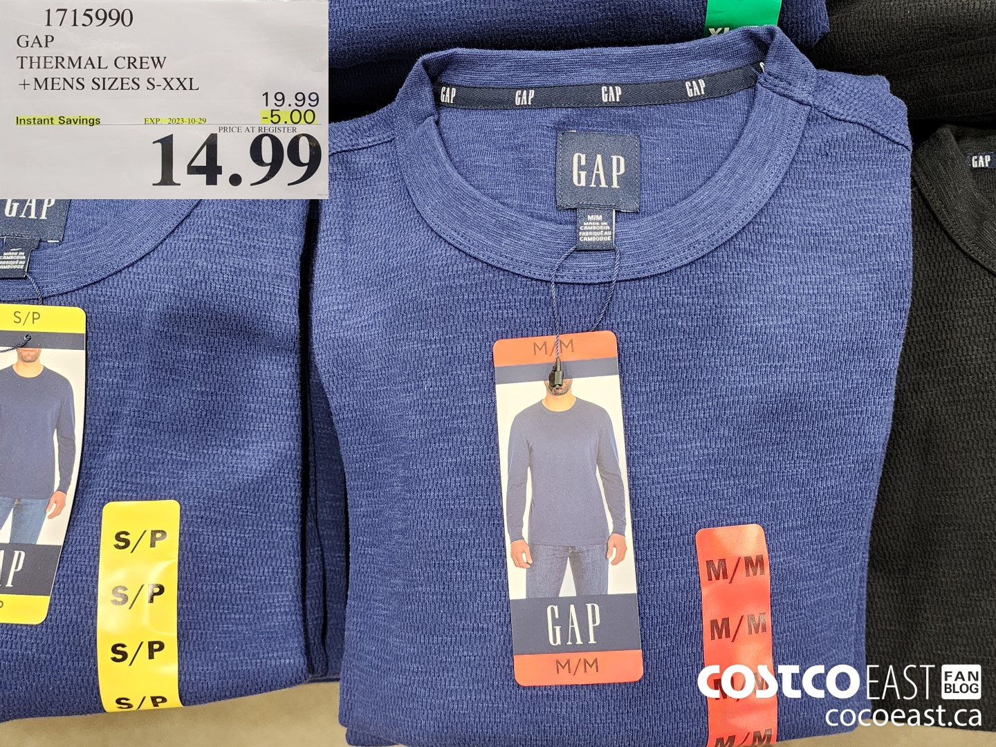 1715990 GAP THERMAL CREW +MENS SIZES S-XXL ($5.00 INSTANT SAVINGS EXPIRES ON 2023-10-29) $14.99