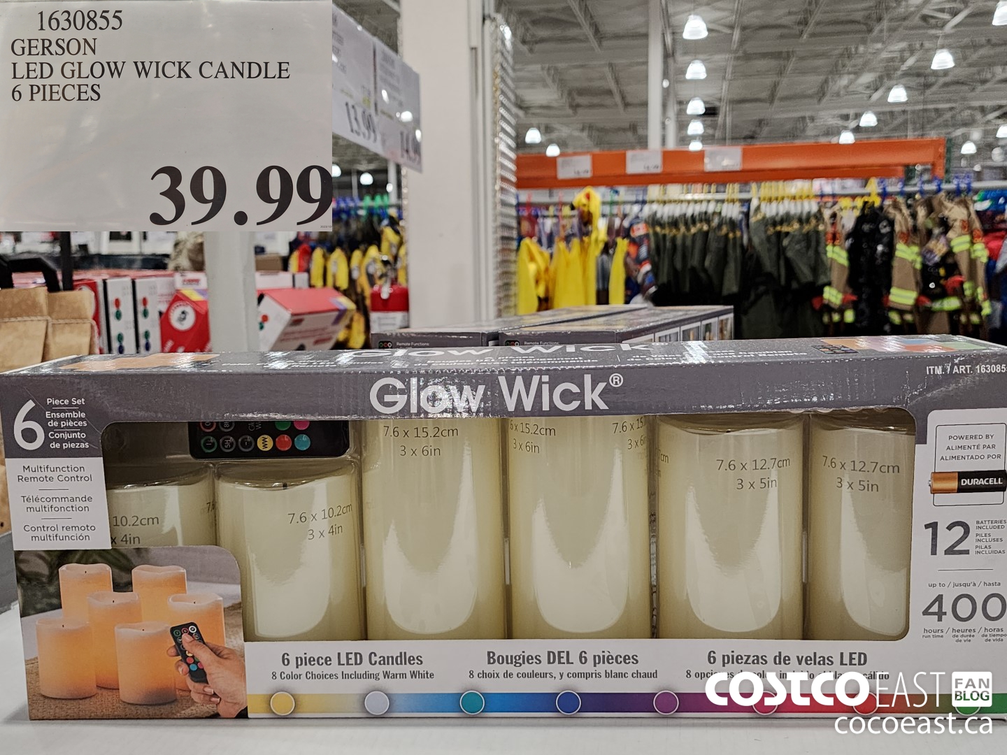 1630855 GERSON LED GLOW WICK CANDLE 6 PIECES $39.99