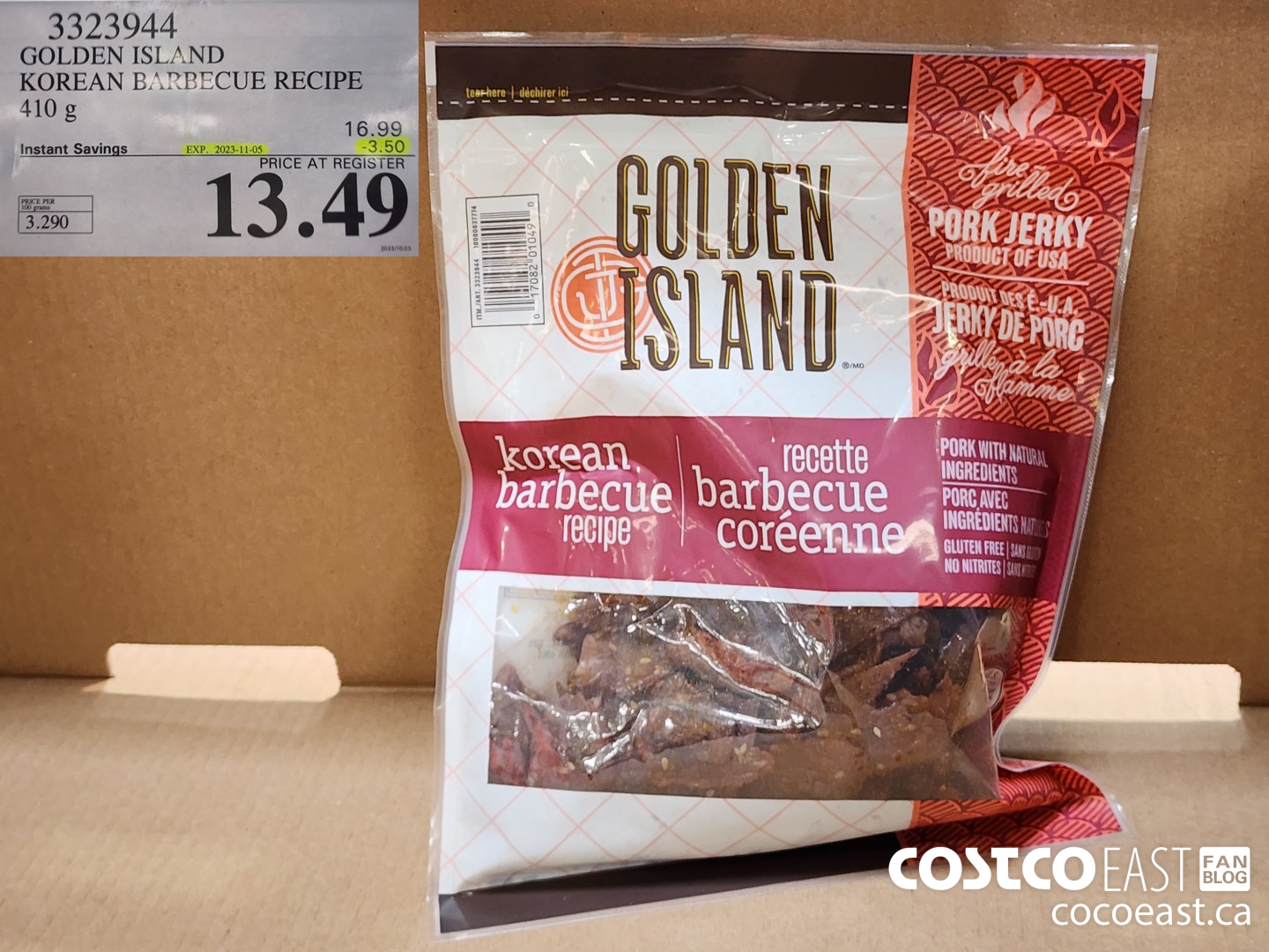 3323944 GOLDEN ISLAND KOREAN BARBECUE RECIPE 410 g ($3.50 INSTANT SAVINGS EXPIRES ON 2023-11-05) $13.49