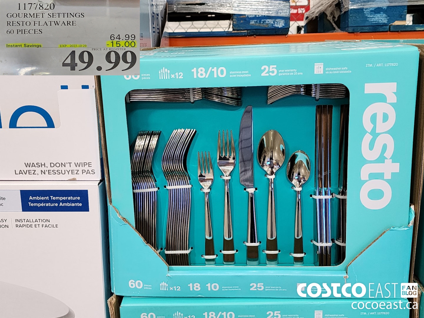 1177820 GOURMET SETTINGS RESTO FLATWARE 60 PIECES ($15.00 INSTANT SAVINGS EXPIRES ON 2023-10-29) $49.99