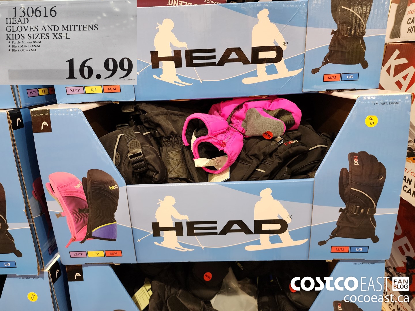 130616 HEAD GLOVES AND MITTENS KIDS SIZES XS - L $16.99