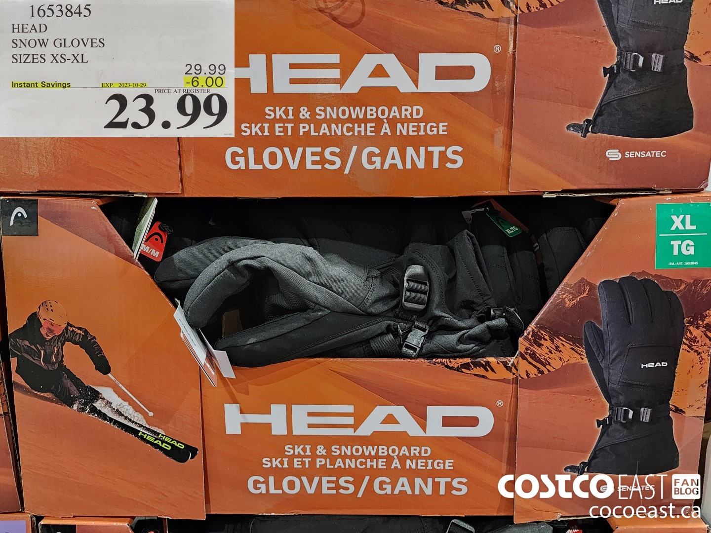 1653845 HEAD SNOW GLOVES SIZES XS - XL ($6.00 INSTANT SAVINGS EXPIRES ON 2023-10-29) $23.99