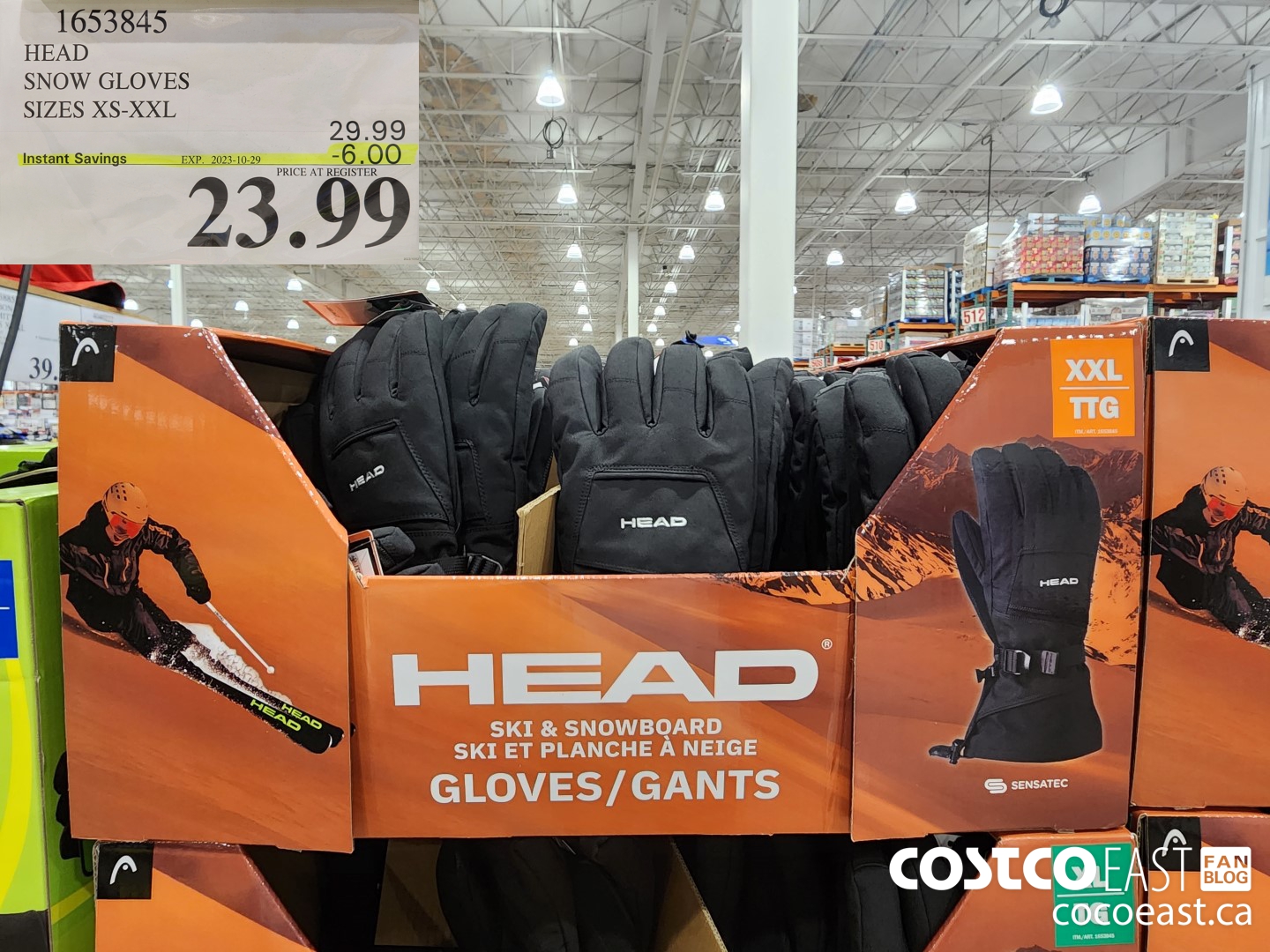 1653845 HEAD SNOW GLOVES SIZES XS - XXL ($6.00 INSTANT SAVINGS EXPIRES ON 2023-10-29) $23.99