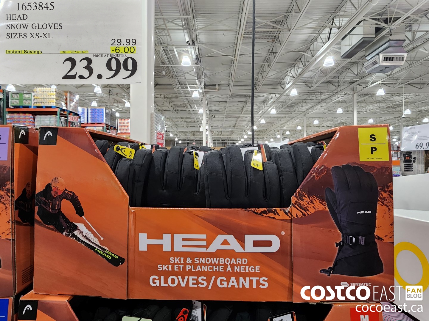 1653845 HEAD SNOW GLOVES SIZES XS - XXL ($6.00 INSTANT SAVINGS EXPIRES ON 2023-10-29) $23.99