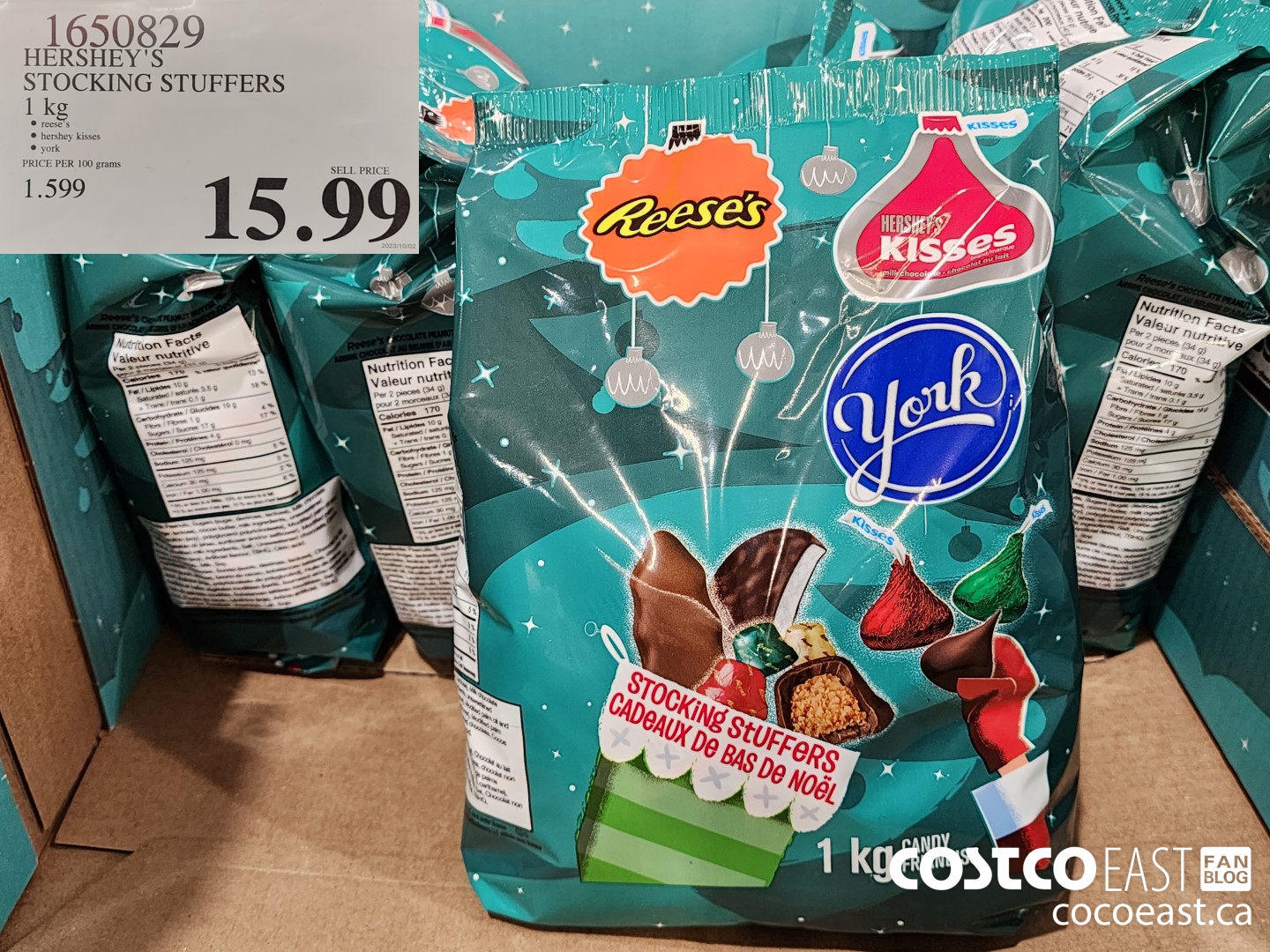 1650829 HERSHEY'S STOCKING STUFFERS 1 kg $15.99