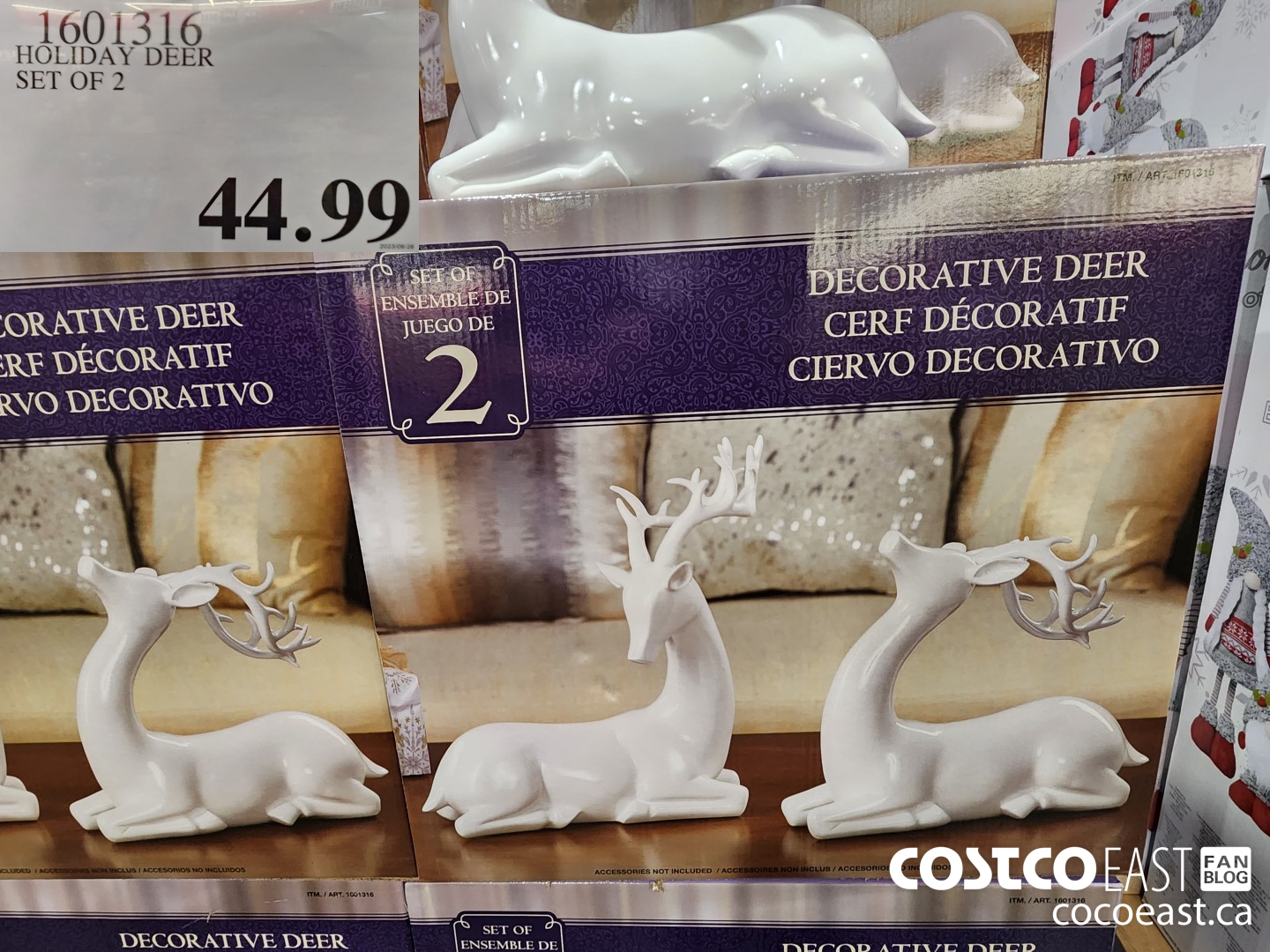 1601316 HOLIDAY DEER SET OF 2 $44.99