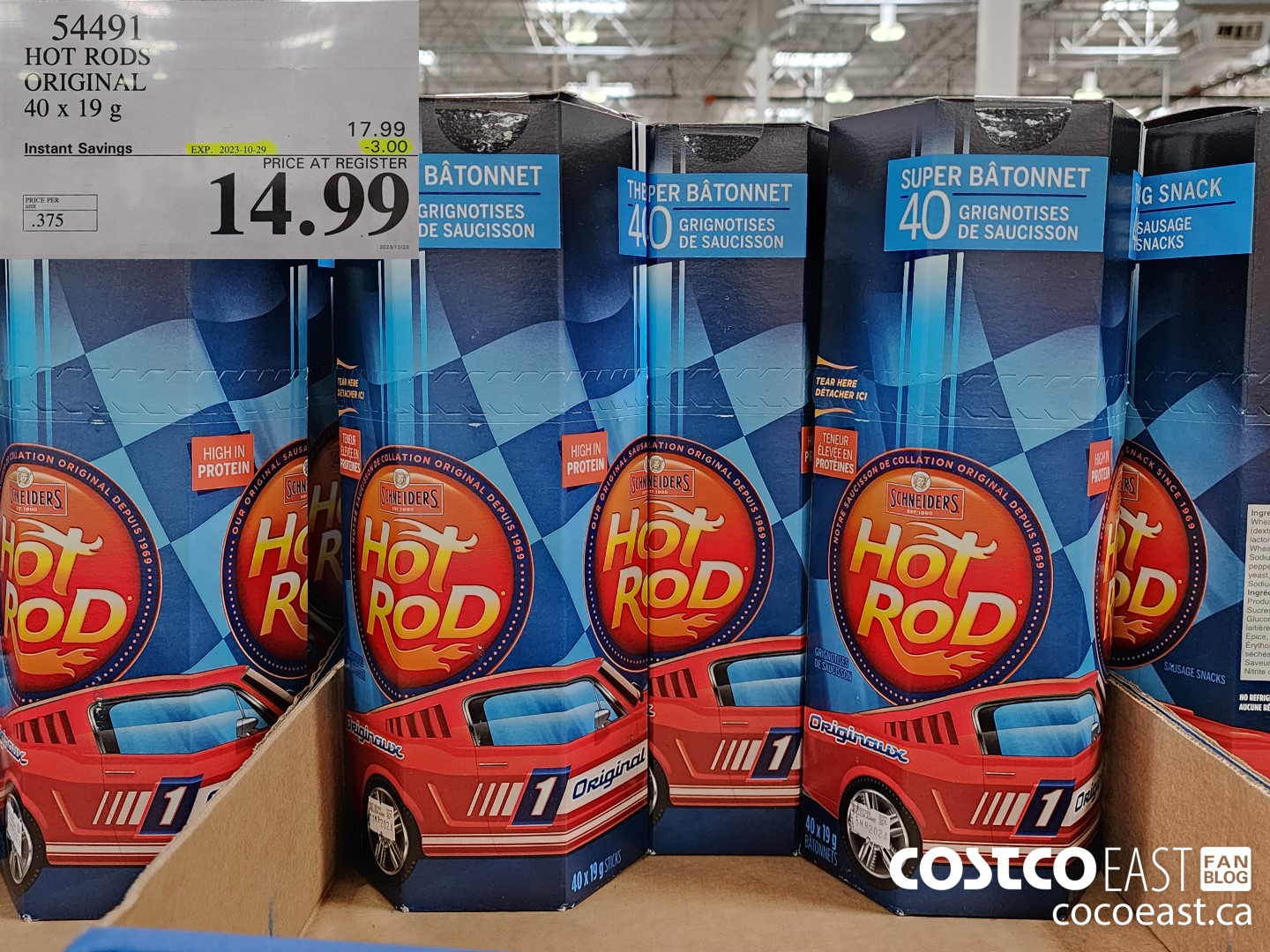 54491 HOT RODS ORIGINAL 40 x 19g ($3.00 INSTANT SAVINGS EXPIRES ON 2023-10-29) $14.99