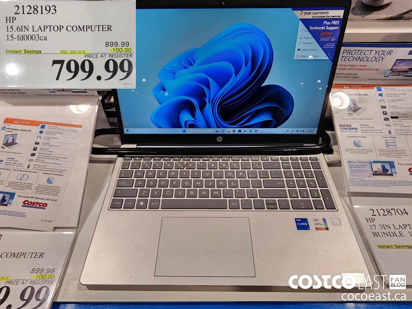 2128193 HP 15.6IN LAPTOP COMPUTER 15-fd0003ca ($100.00 INSTANT SAVINGS EXPIRES ON 2023-10-22) $799.99