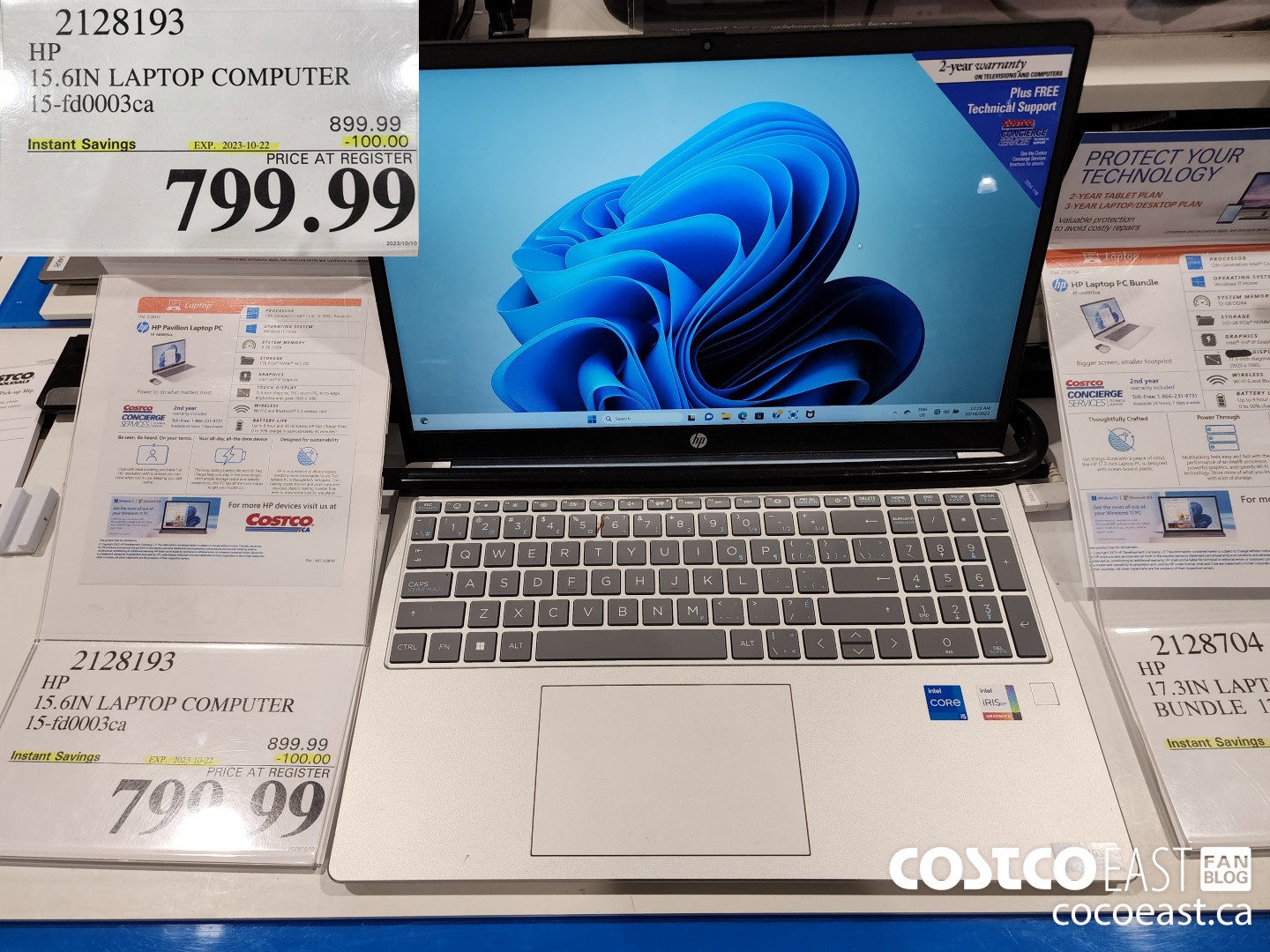 2128193 HP 15.6IN LAPTOP COMPUTER 15-fd0003ca ($100.00 INSTANT SAVINGS EXPIRES ON 2023-10-22) $799.99